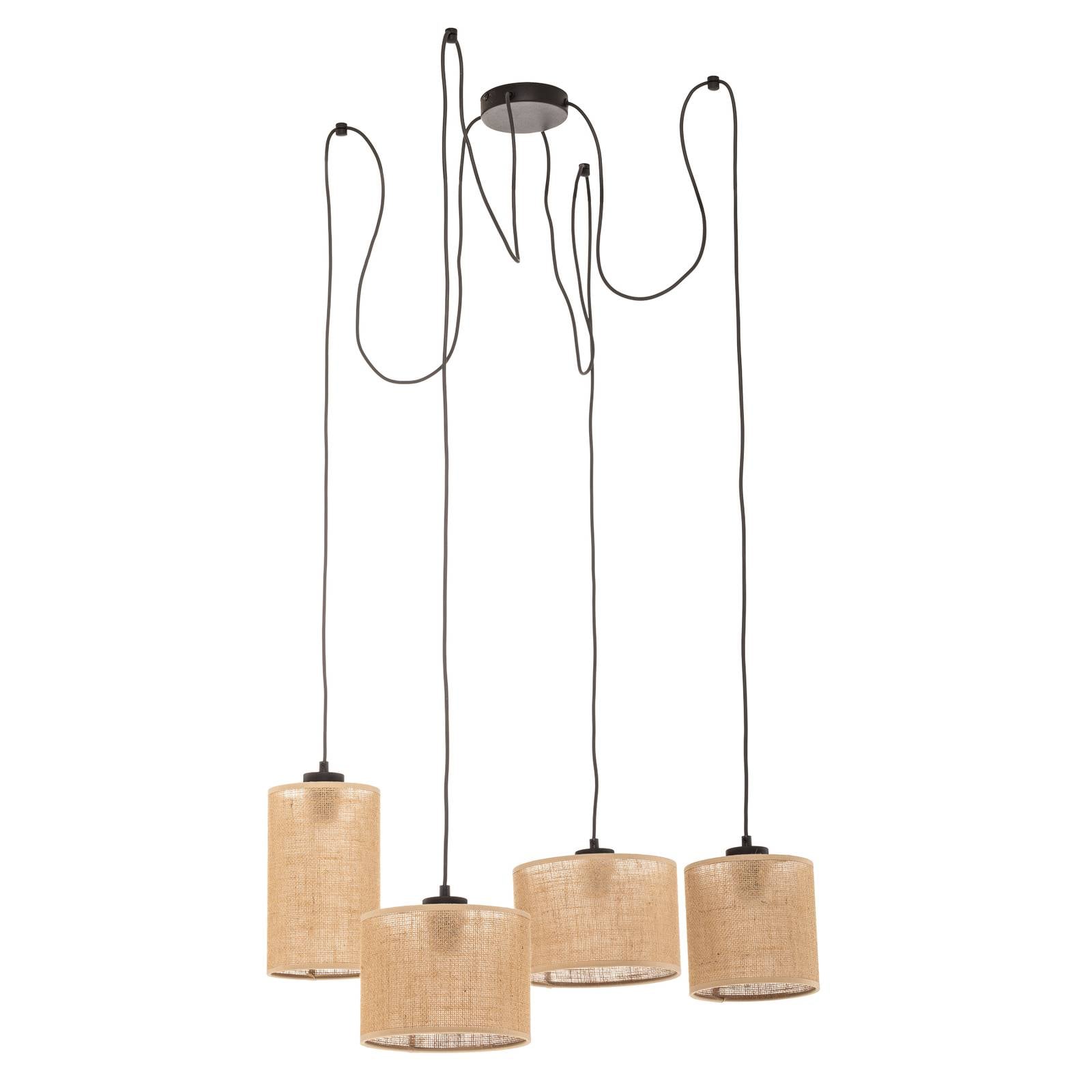 Hängeleuchte Juta, vierflammig