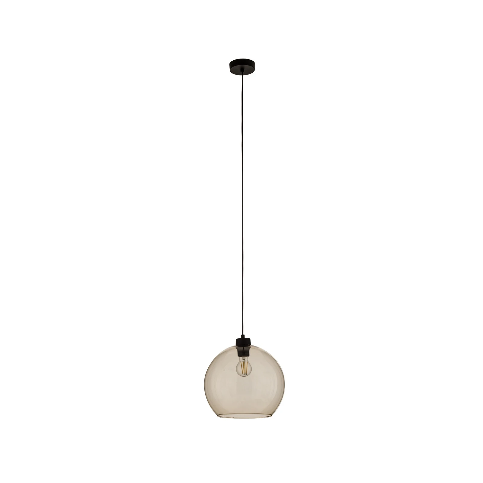 Cubus-riippuvalaisin, meripihka, lasi, Ø 30 cm, E27