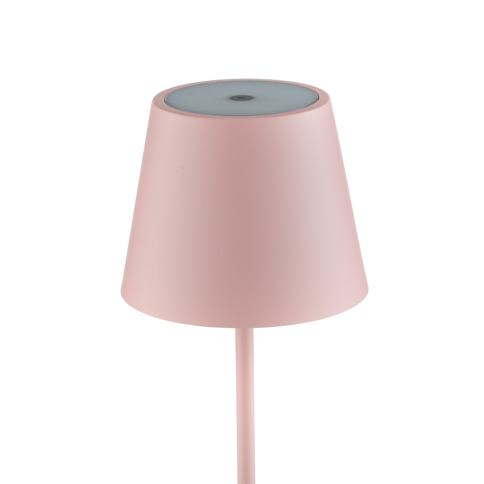 Zafferano Poldina LED-bordlampe, oppladbart batteri, matt, rosa