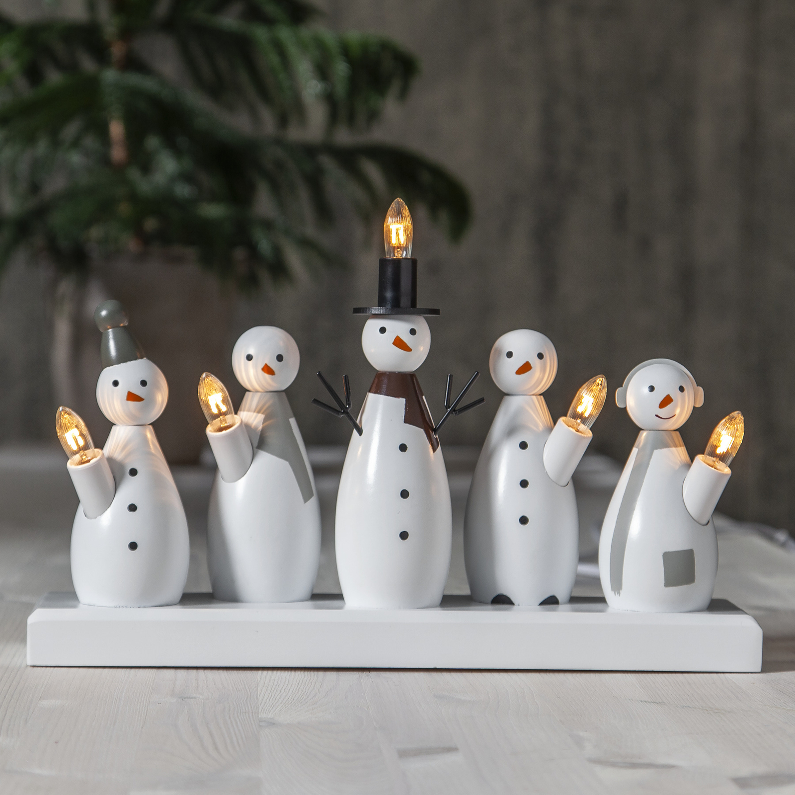 Kerzenleuchter Snowman, fünfflammig