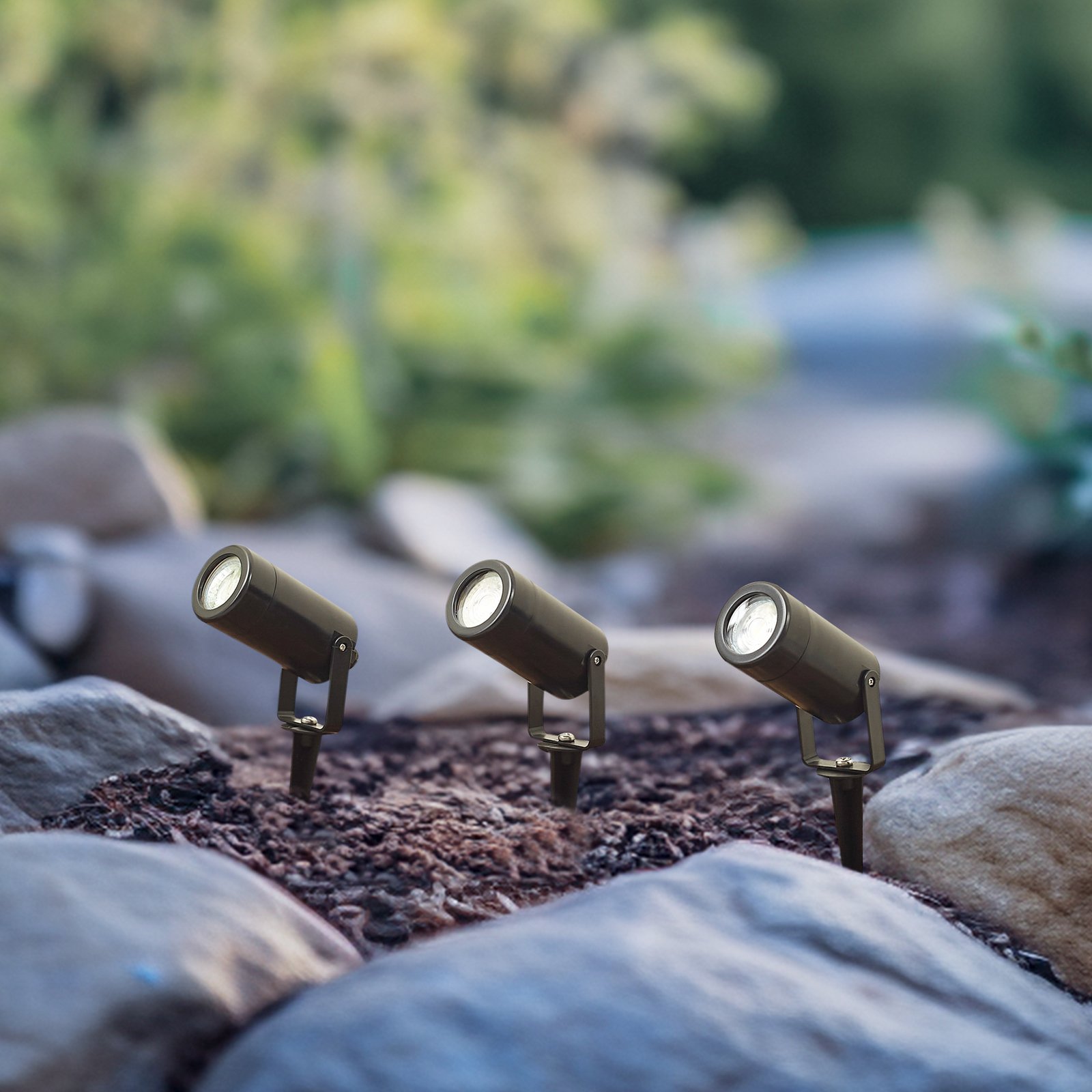 Thorgal Candeeiro de jardim w/Lança Ø6 3pcs Preto - Lindby