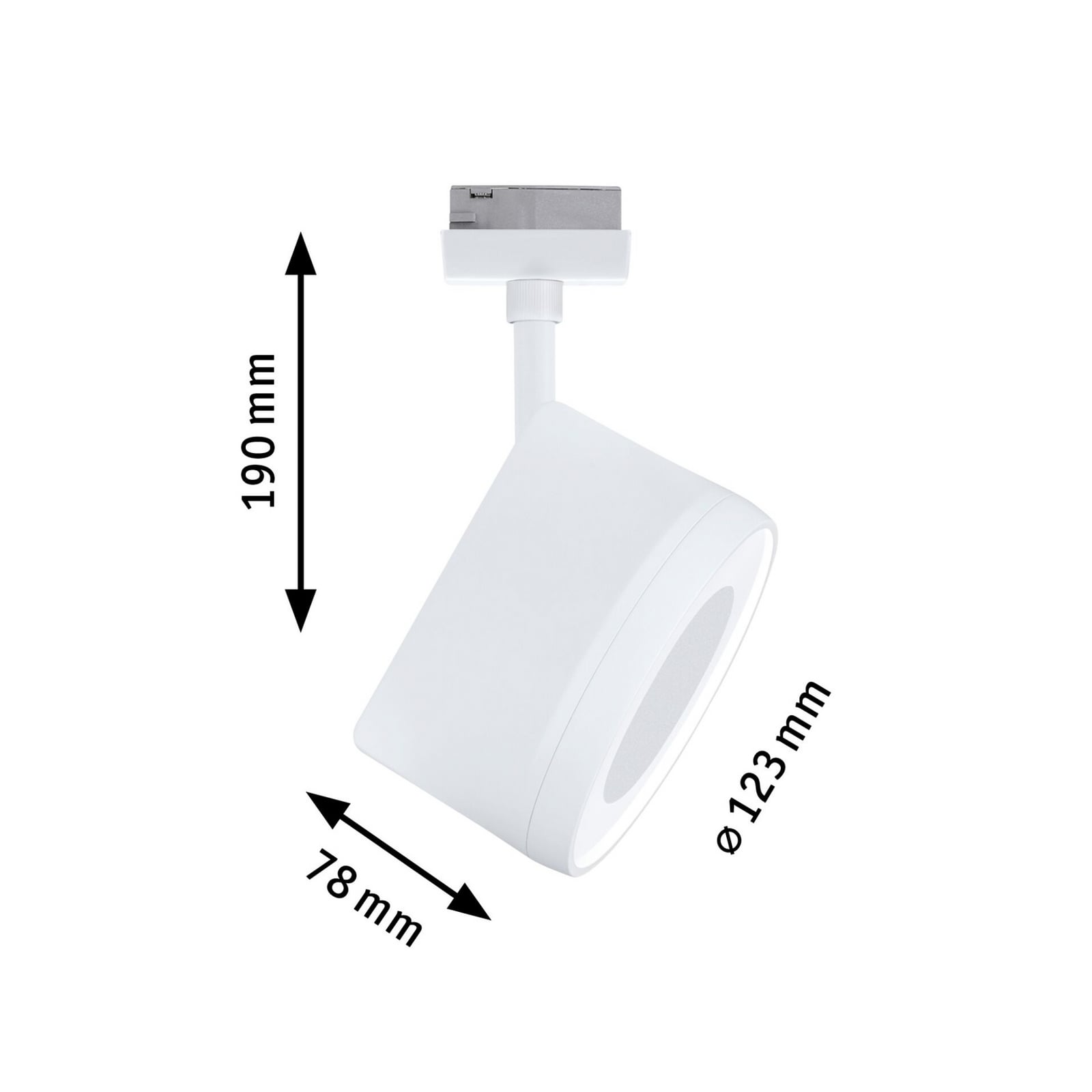 Paulmann URail LED-spot Arena, signaalwit, 4.000 K, dimbaar Paulmann URail LED-spot Arena, signaalwit, 4.000 K, dimbaar