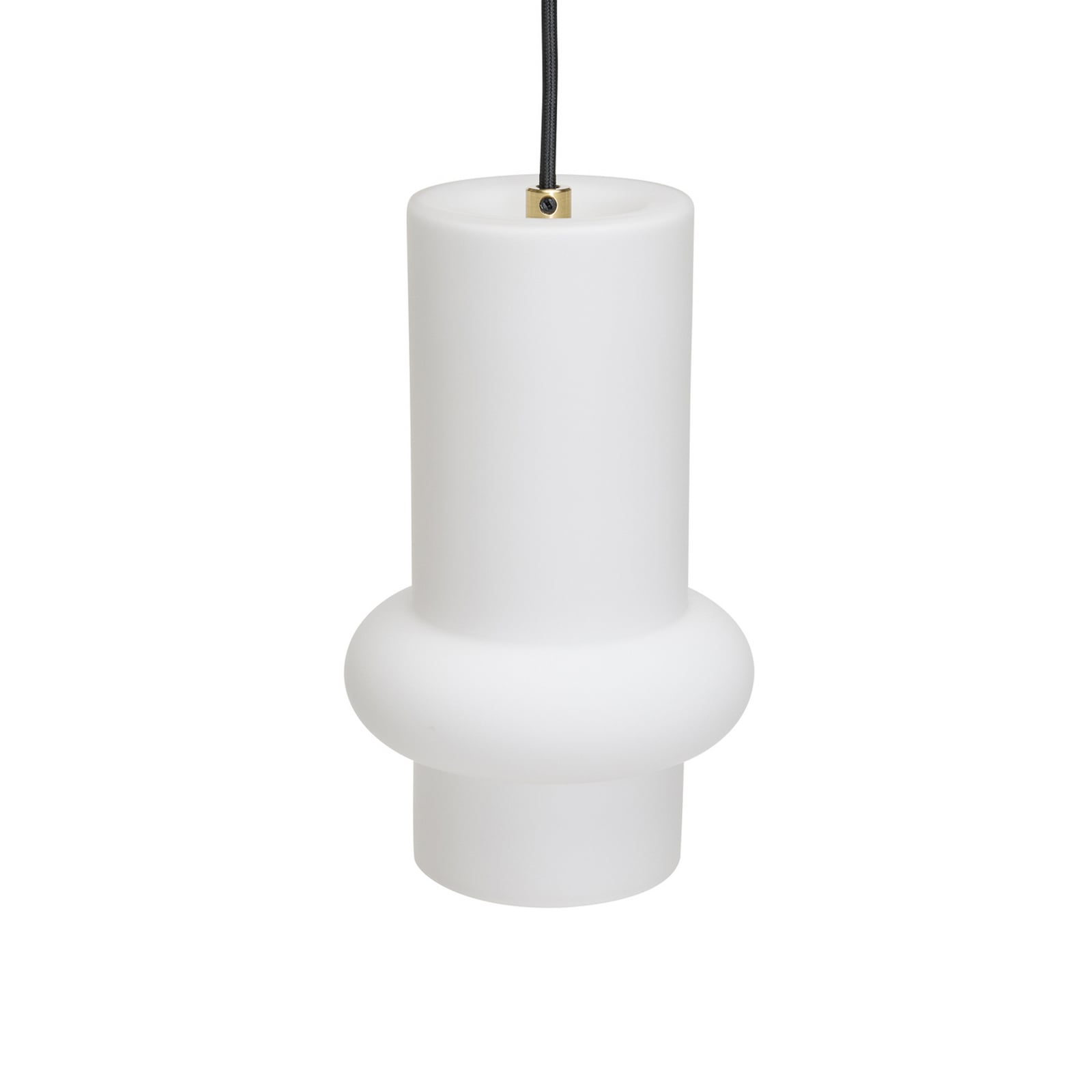 Pilule Down hanging light, matt white, Ø 15 cm, glass