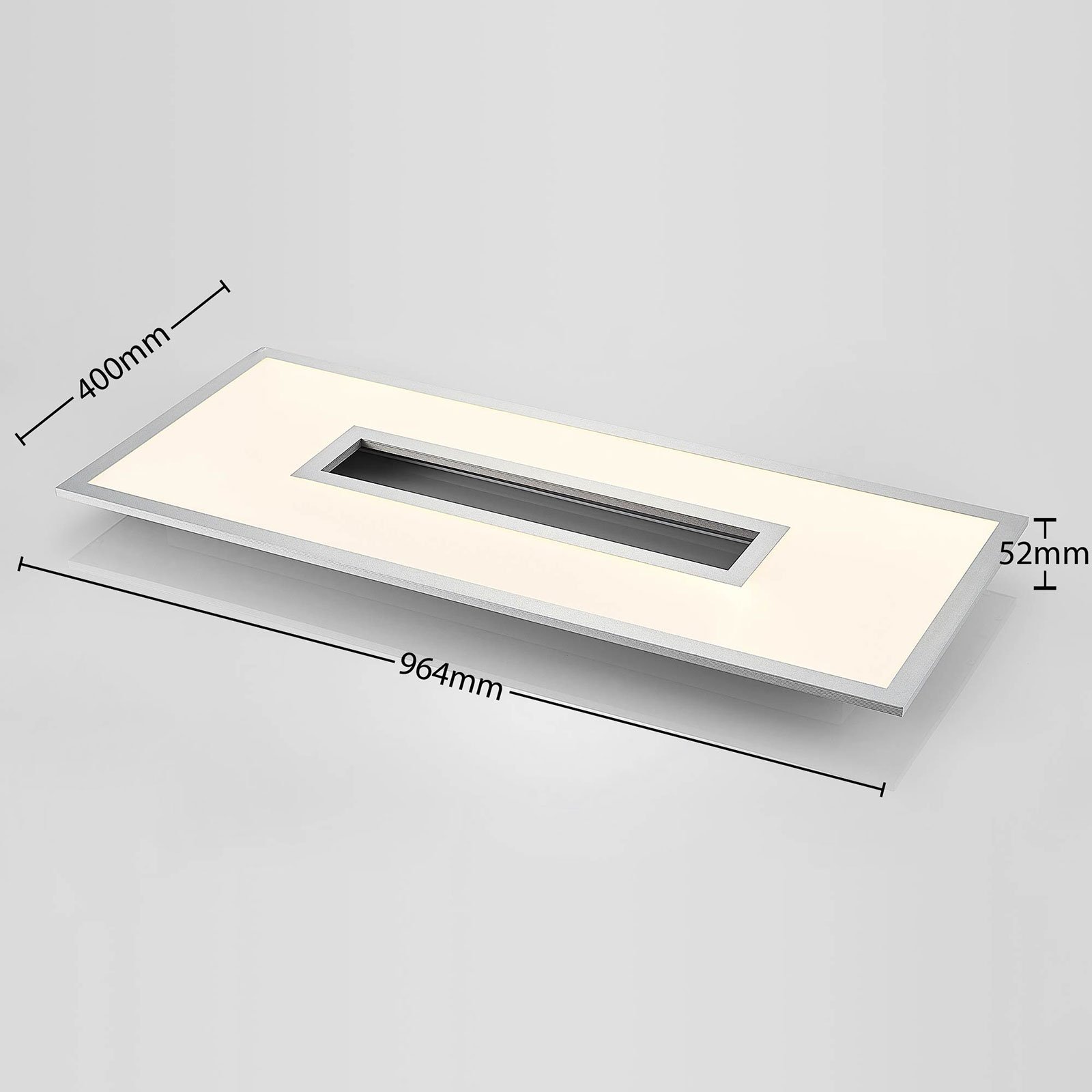 Plafonnier LED Durun, dimmable, CCT, carré, 96 cm