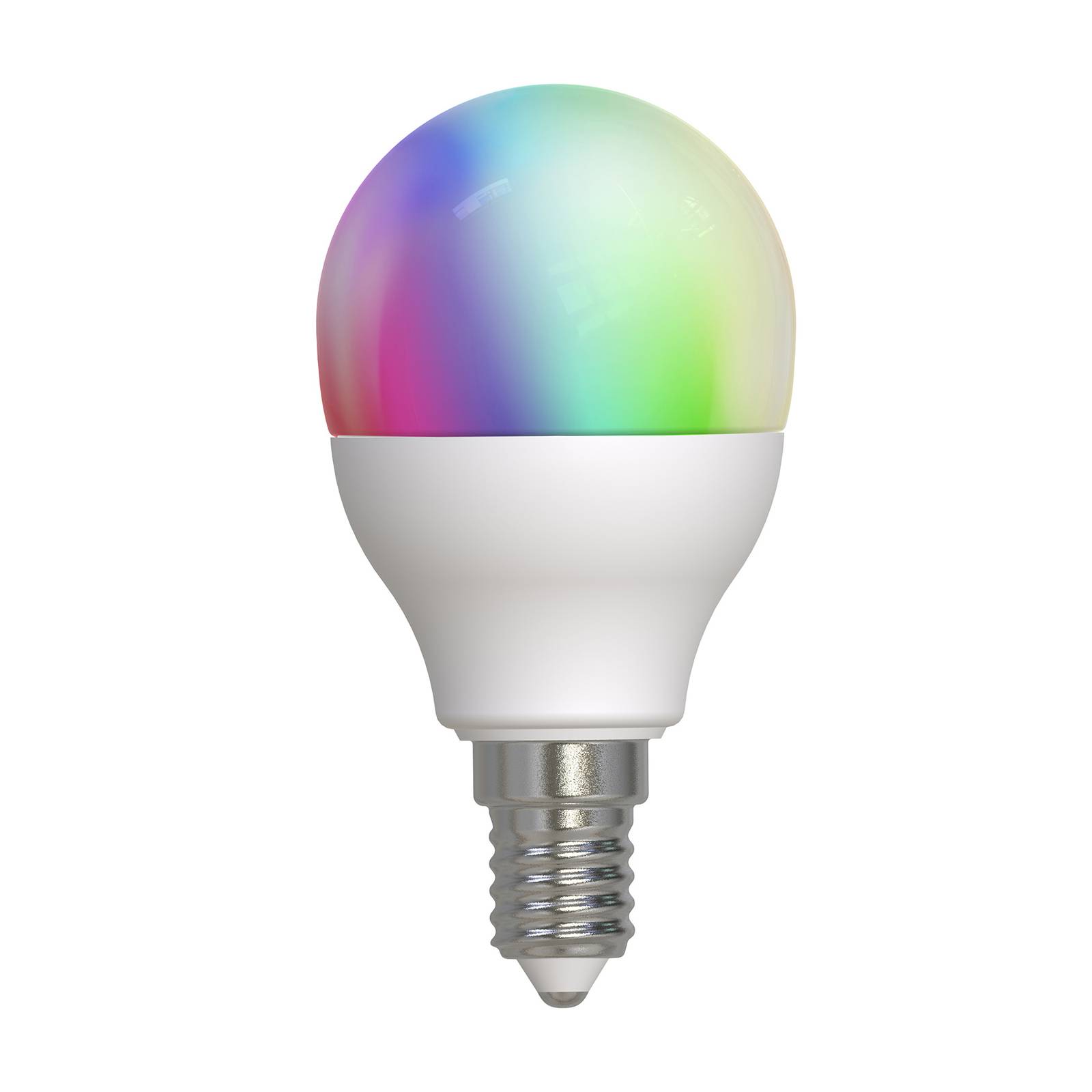 tint Müller Licht vit+färg LED E14 droppform 4,9 W