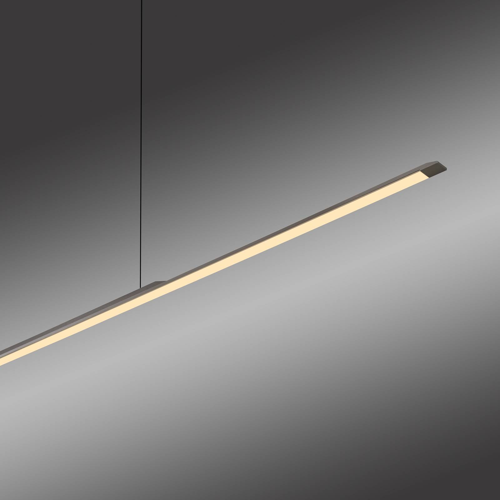 Lampa wisząca LED PURE Surface, szary, 125 cm, aluminium 3000 K