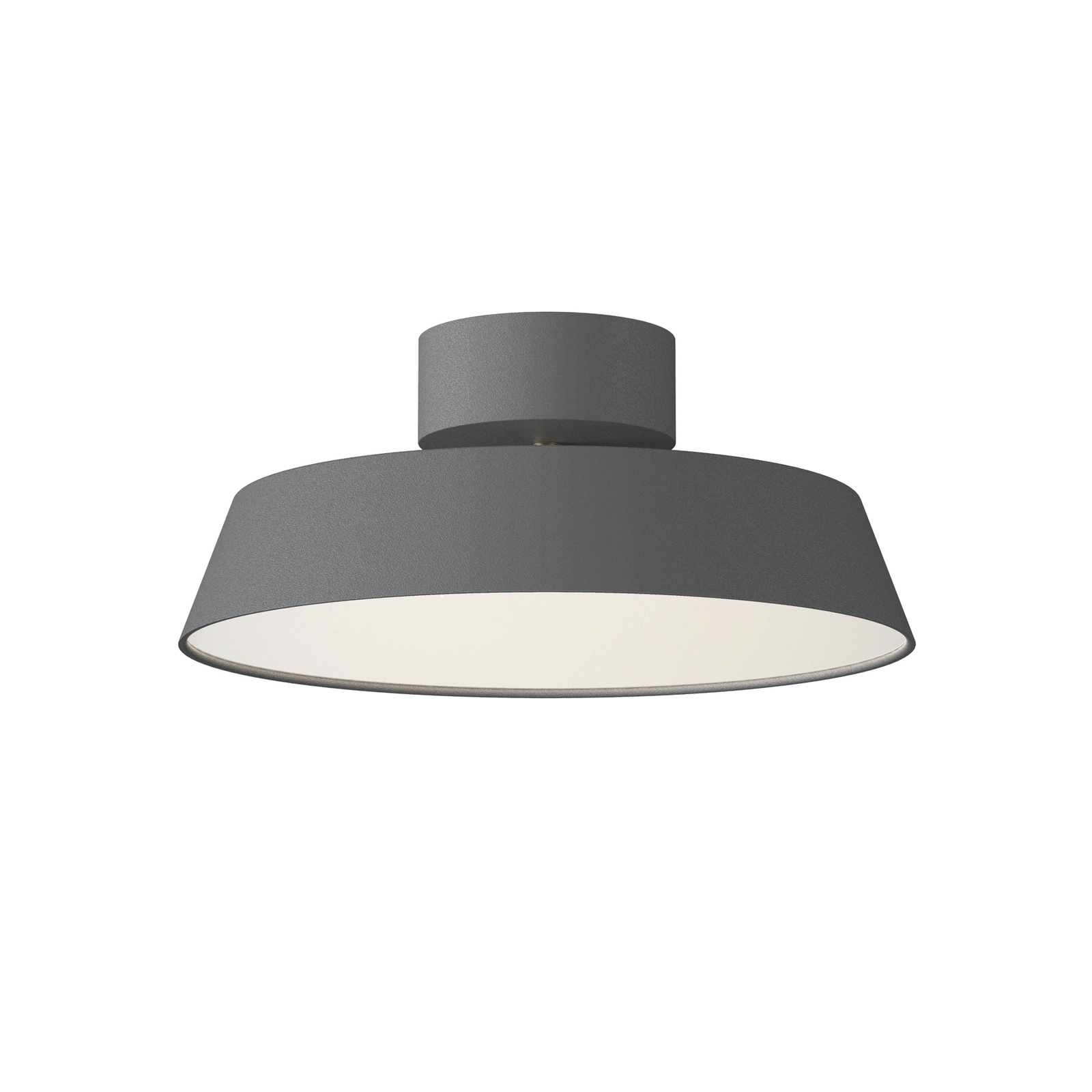 LED stropné svietidlo Kaito 2 Dim, sivé, Ø 30 cm, stmievateľné