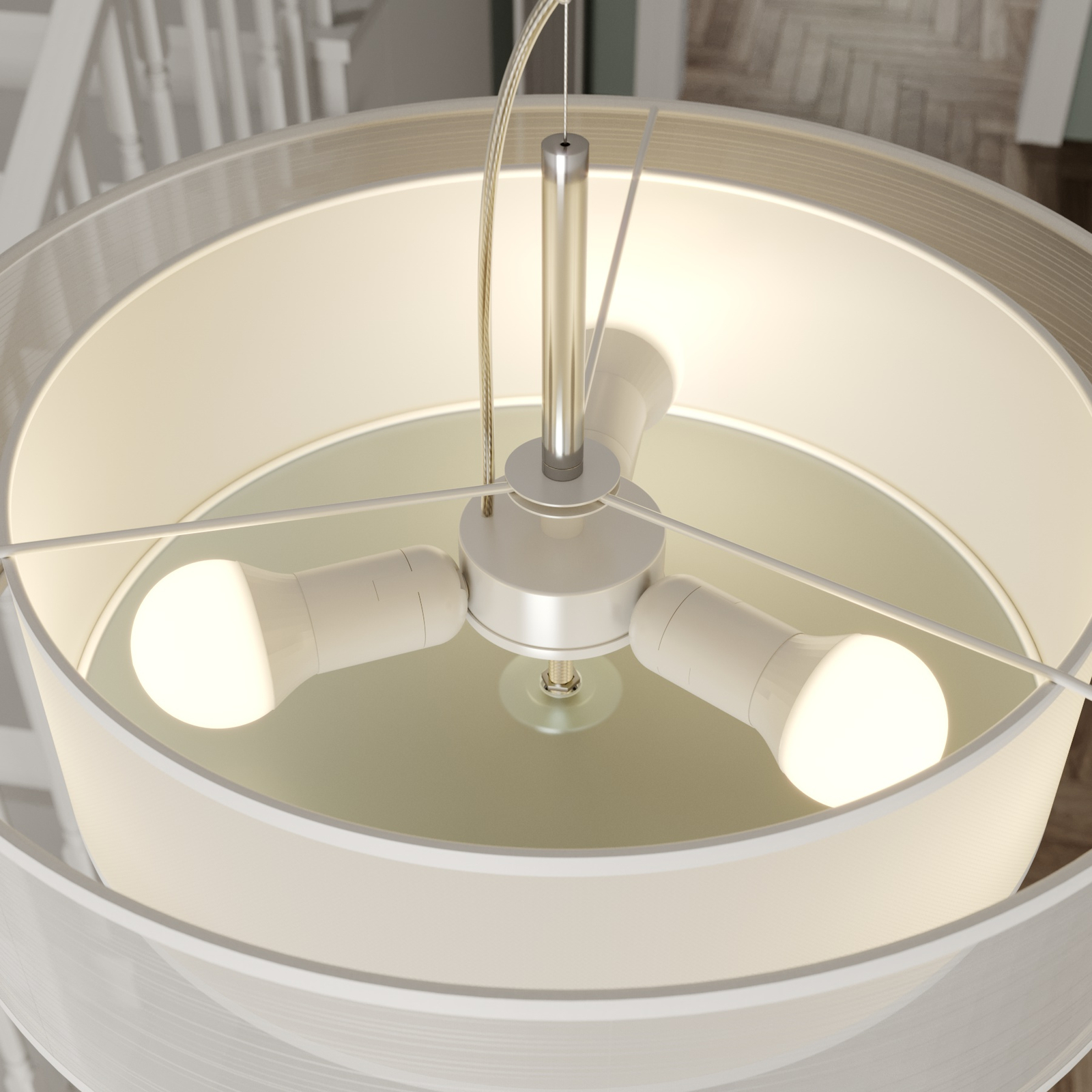 Tekstylna lampa wisząca Pikka do żarówek LED E27