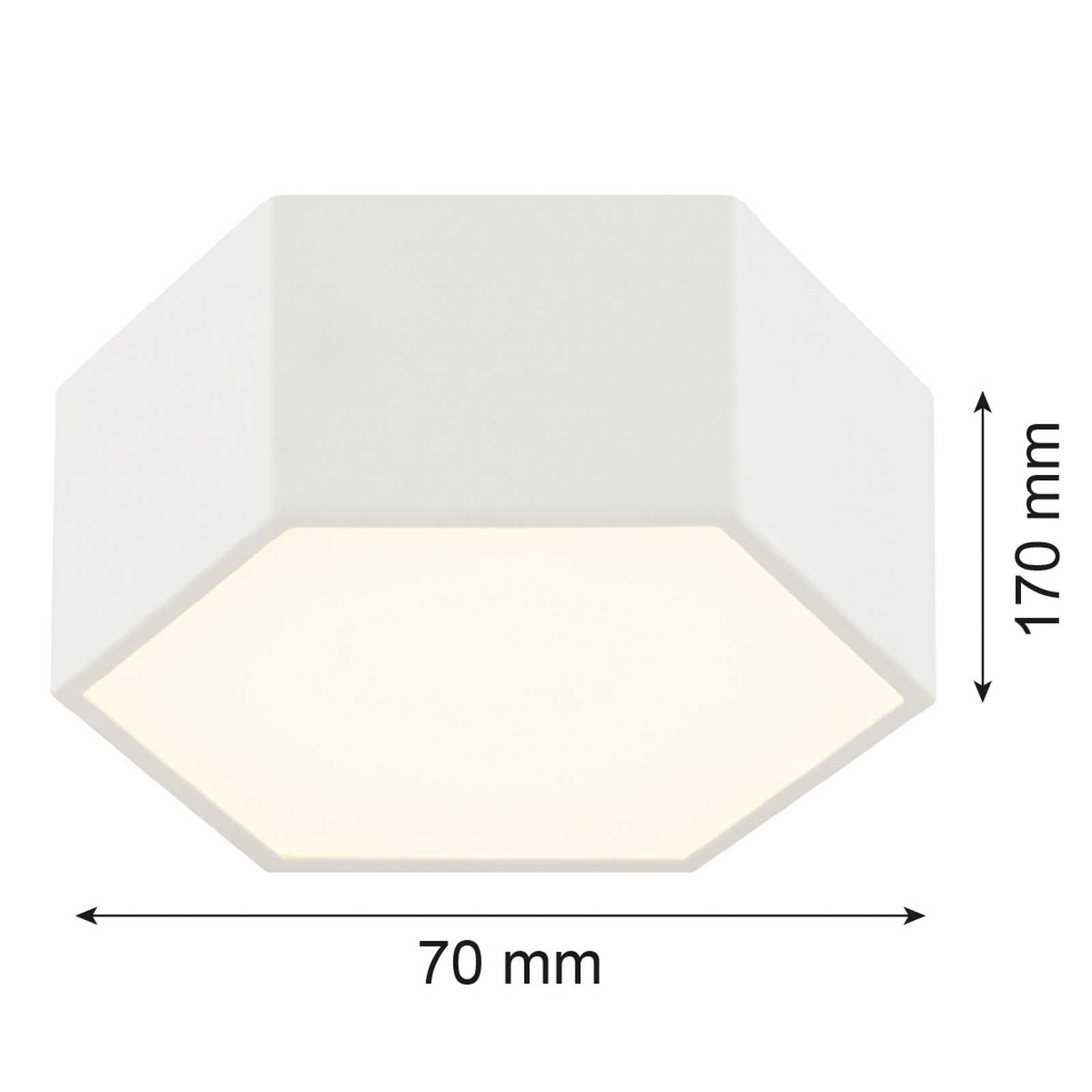 Libre LED ceiling light, cream white, steel, 3,000 K