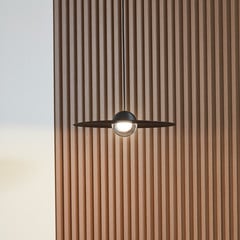 Lucande Lámpara colgante LED Tethrion, negro, aluminio, Ø 40 cm