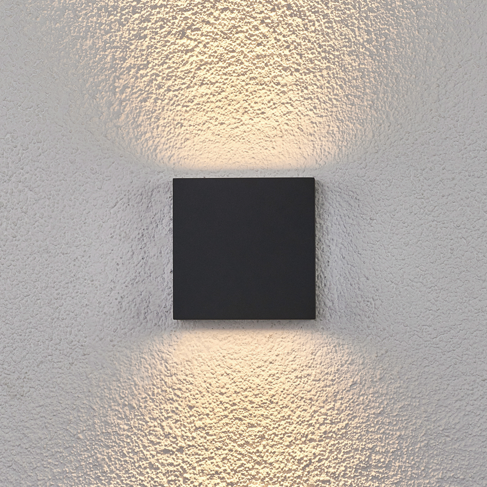 Applique d'extérieur LED carrée Trixy, graphite