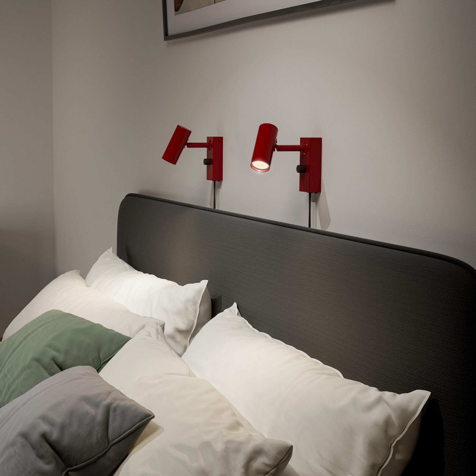Cato Applique da Parete Blank Ruby Rosso/Opaco Nero - Belid Cato Applique da Parete Blank Ruby Rosso/Opaco Nero - Belid