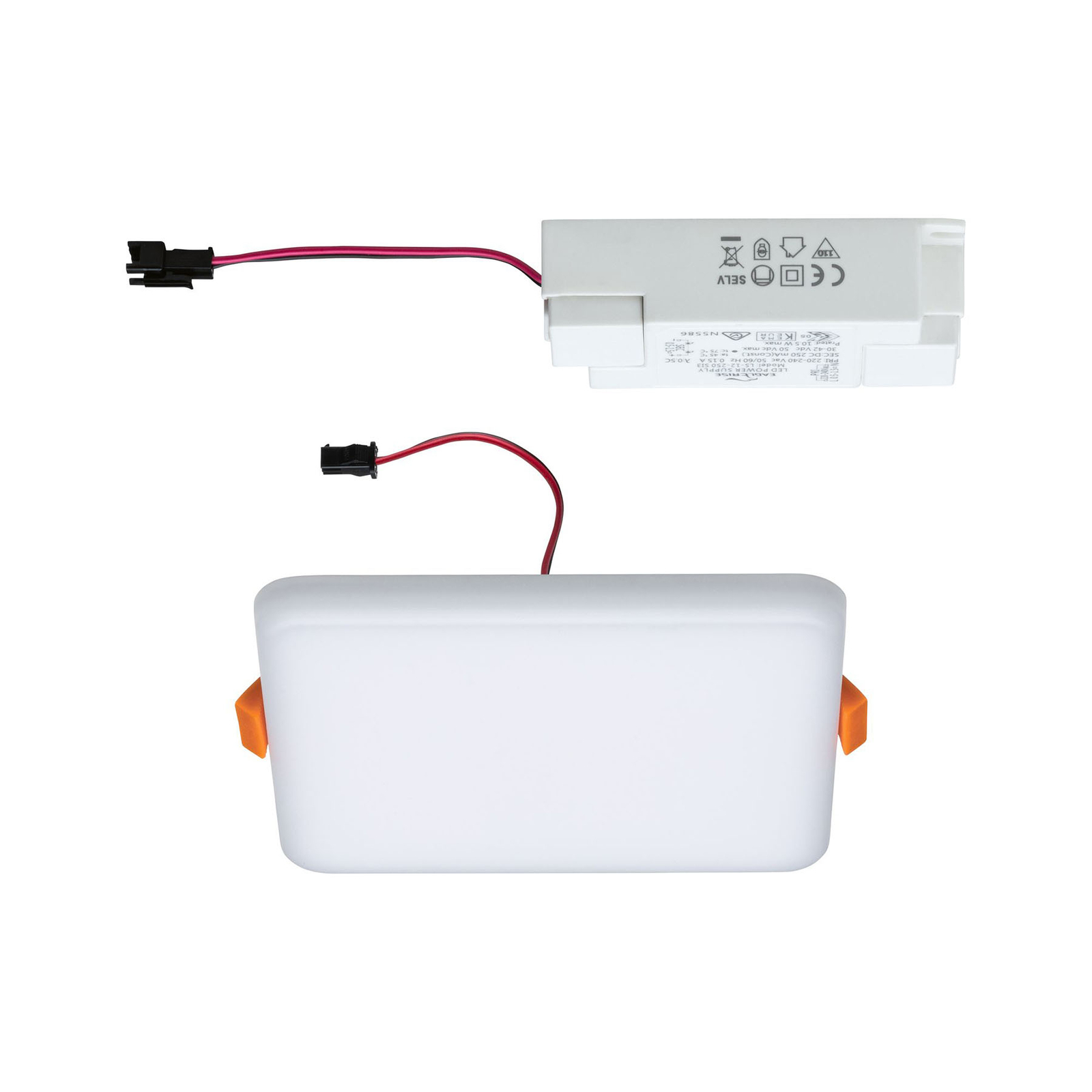 Paulmann LED-Panel Veluna 3.000K eckig Klemmfedern