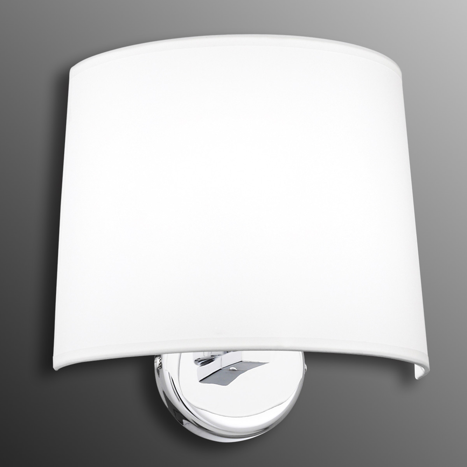 Perenz Silje wall light, semicircular, for Living / Dining Room, fabric, metal, E14, 60 W, energy efficiency: A++, W: 25 cm, H: 20 cm