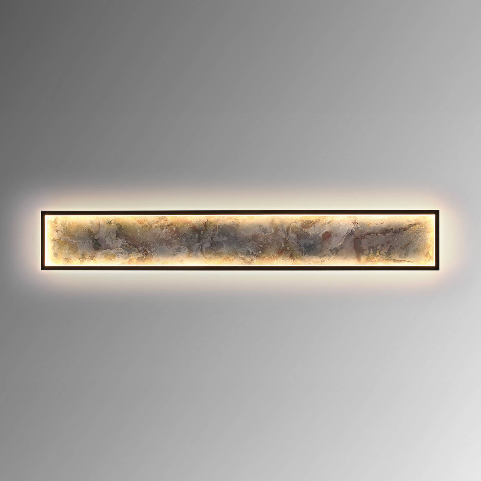 Kinkiet LED Stone, 100 x 15 cm, CCT, czarny, metalowy