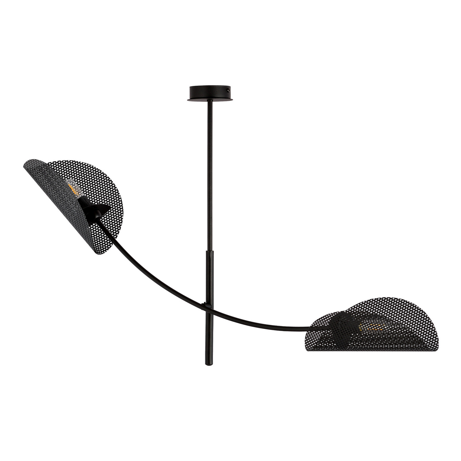 EMIBIG LIGHTING Plafonieră Gladio negru 2 becuri - Camera de zi / sufragerie - Modern - Metal