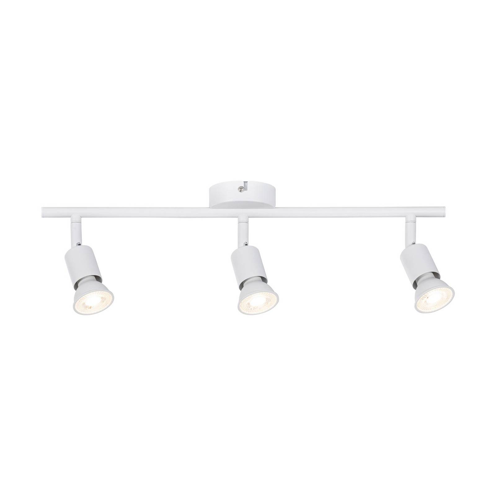 Paulmann Carolina downlight, white three-bulb, for Living / Dining Room, metal, GU10, 10 W, L: 42.8 cm, W: 8 cm, H: 12.4 cm
