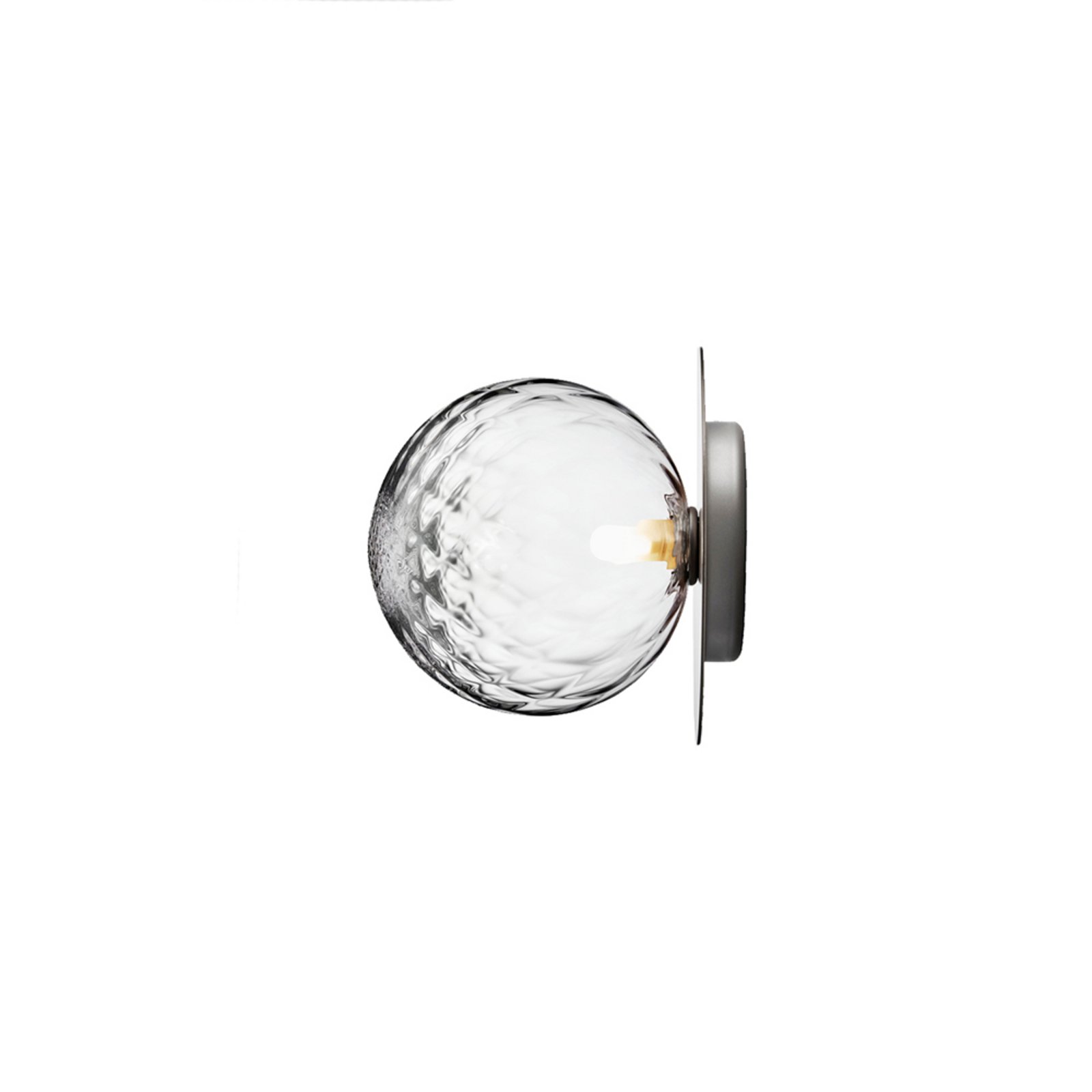 Liila 1 Aplică de Perete/Plafonieră IP44 Large Light Silver/Optic Clear - Nuura