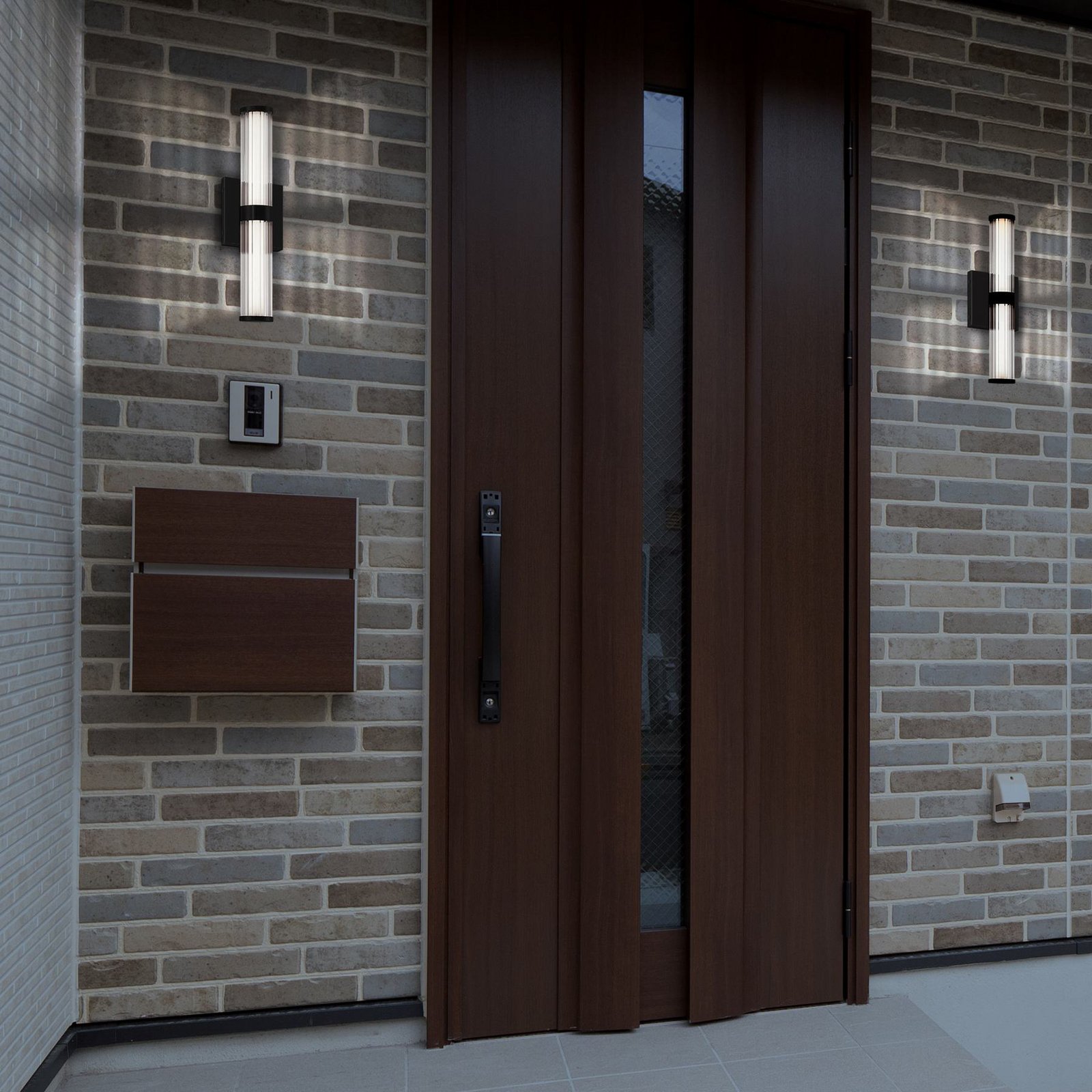 LED-Außenwandleuchte FAYTON, schwarz, Höhe 36 cm Metall IP44