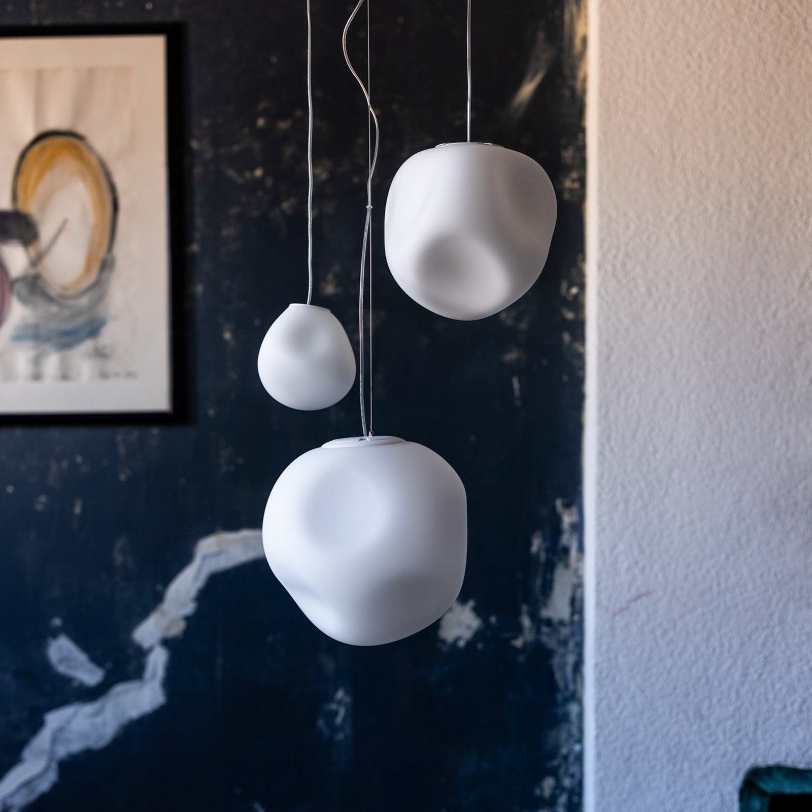 Lámpara colgante Foscarini Hoba Midi, Ø 19 cm, suspensión 1000 cm