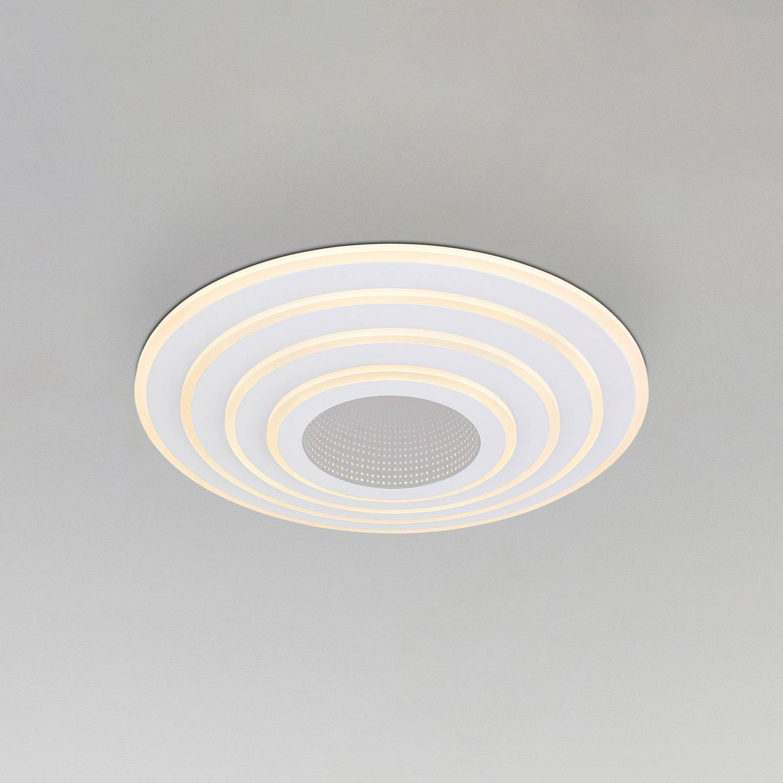 Smart LED-loftlampe Jocelyn, hvid, CCT, fjernbetjening