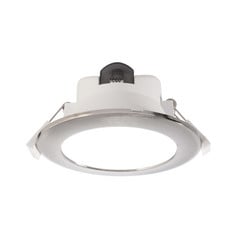 Plafoniera LED da incasso Acrux, Ø 11 cm, argento opaco, CCT