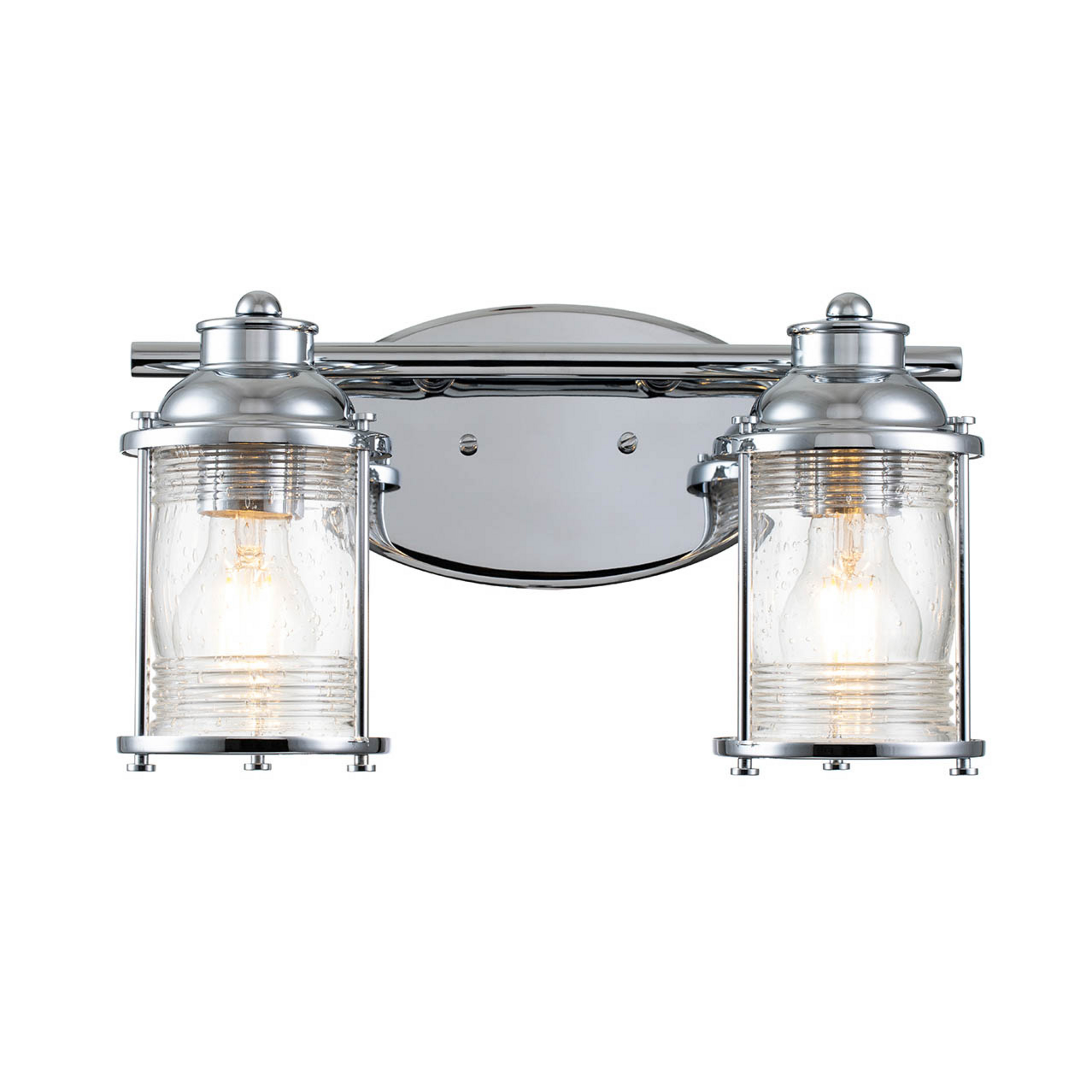 Ashland Bay bathroom wall light, 2-bulb, chrome