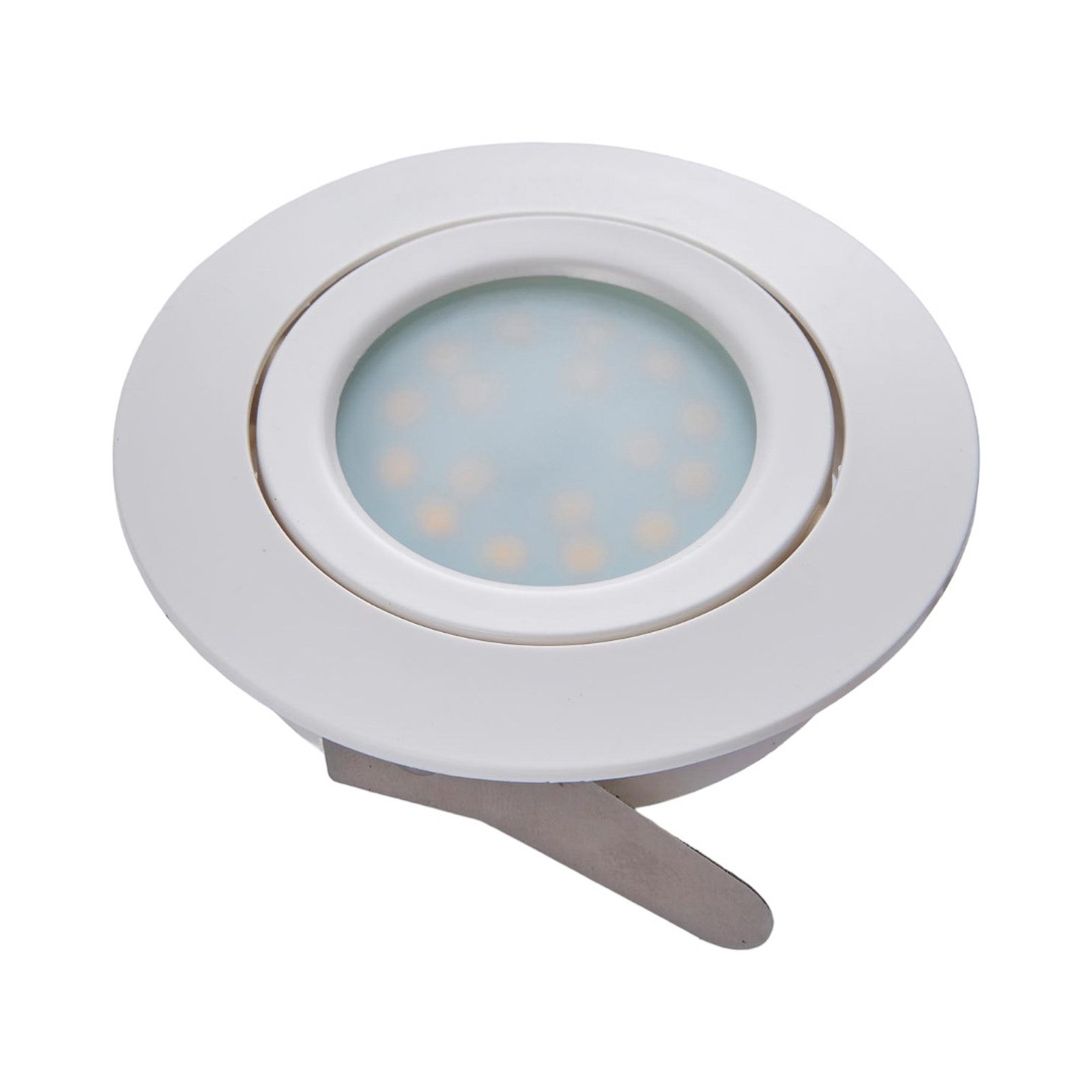 LED-inbyggnadslampa Andrej, rund, vit, 3-pack