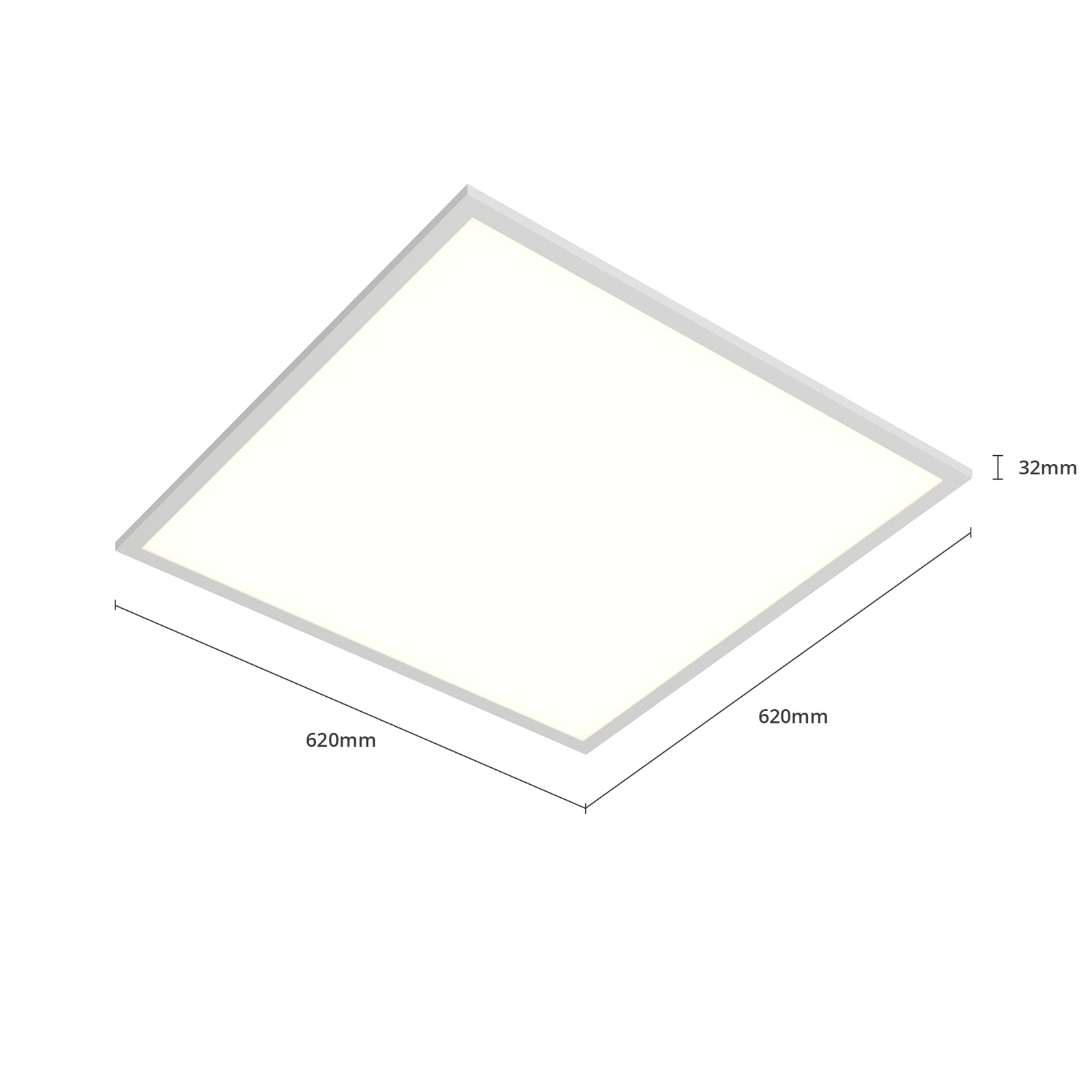 Arcchio LED-Einlegepanel Vinas, 4.000 K, 32 W, 62 cm x 62 cm