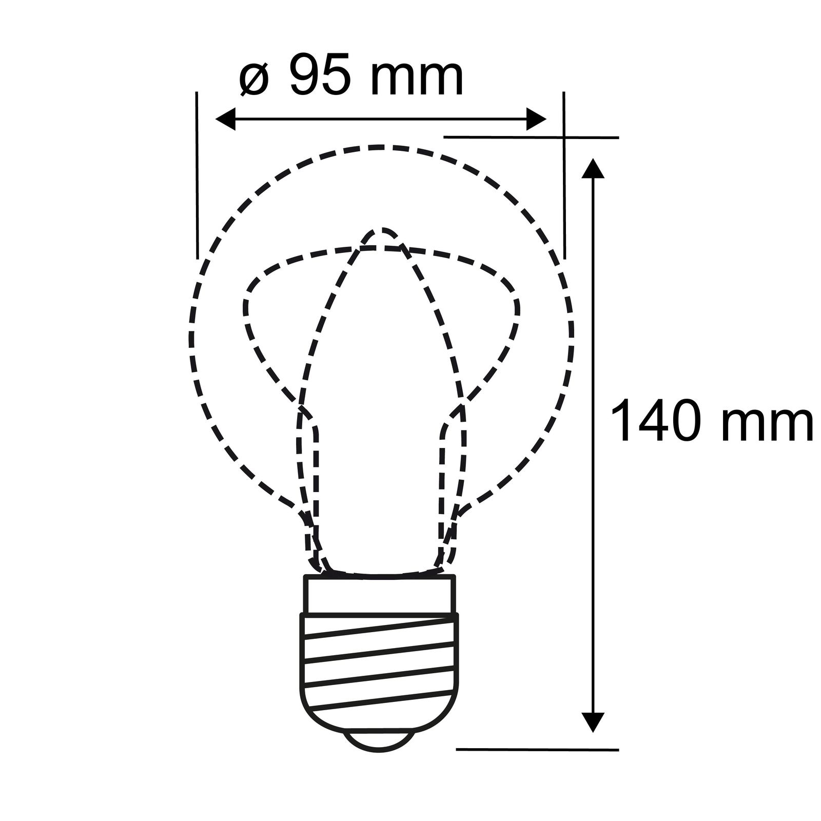 Paulmann LED-Globelampe E27 7W dim to warm