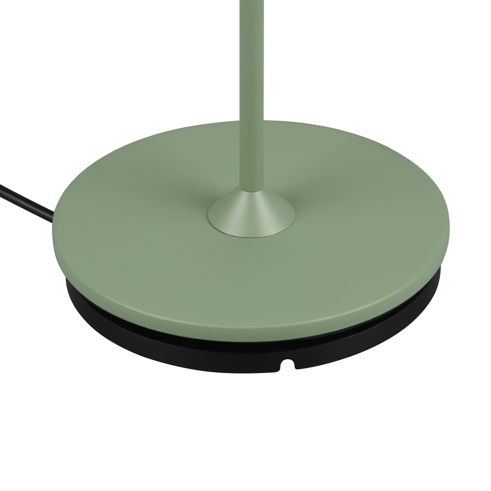 Stolní lampa Suarez LED s dobíjením, zelená, výška 39 cm, kovová