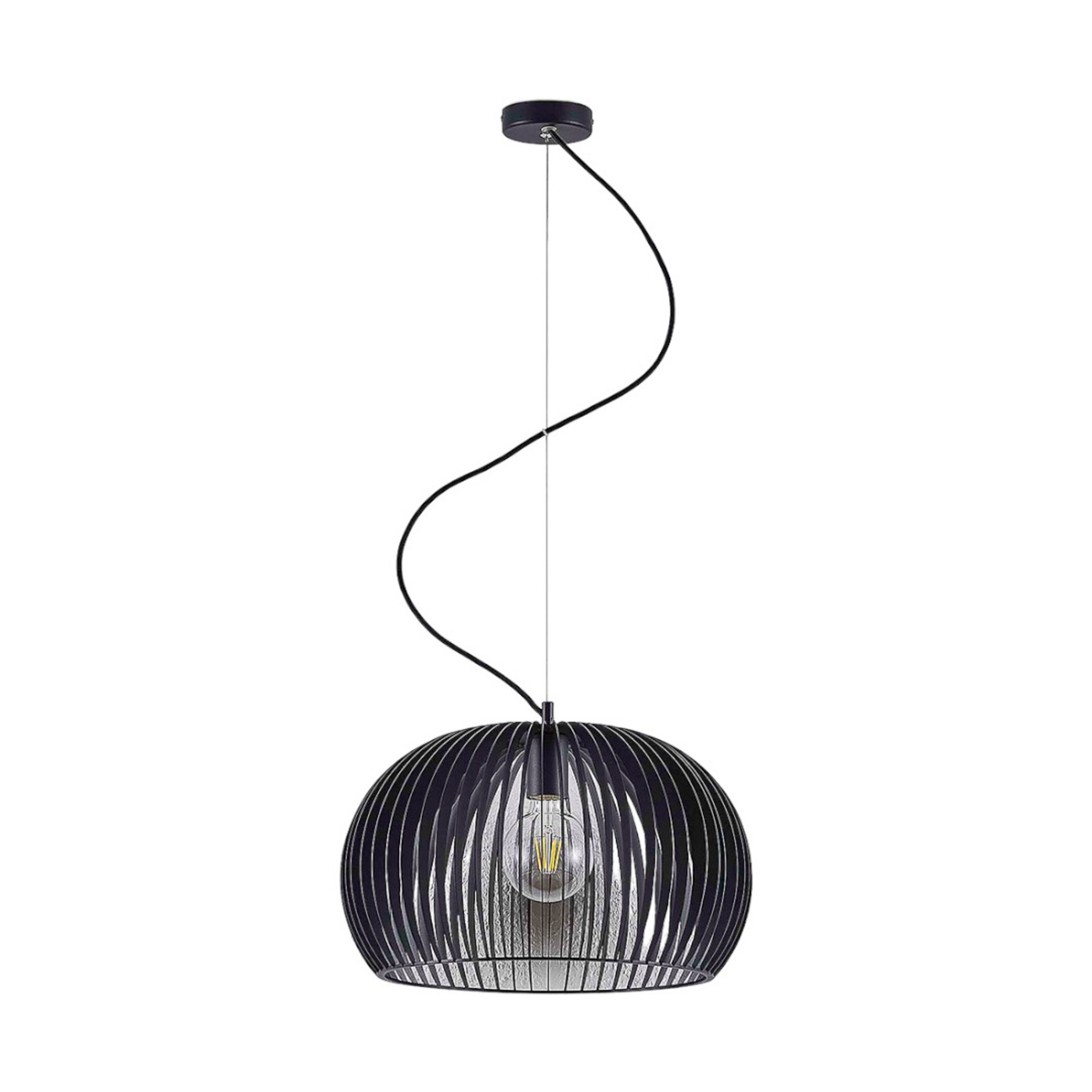 Jusra 1 Pendelleuchte Black - Lindby