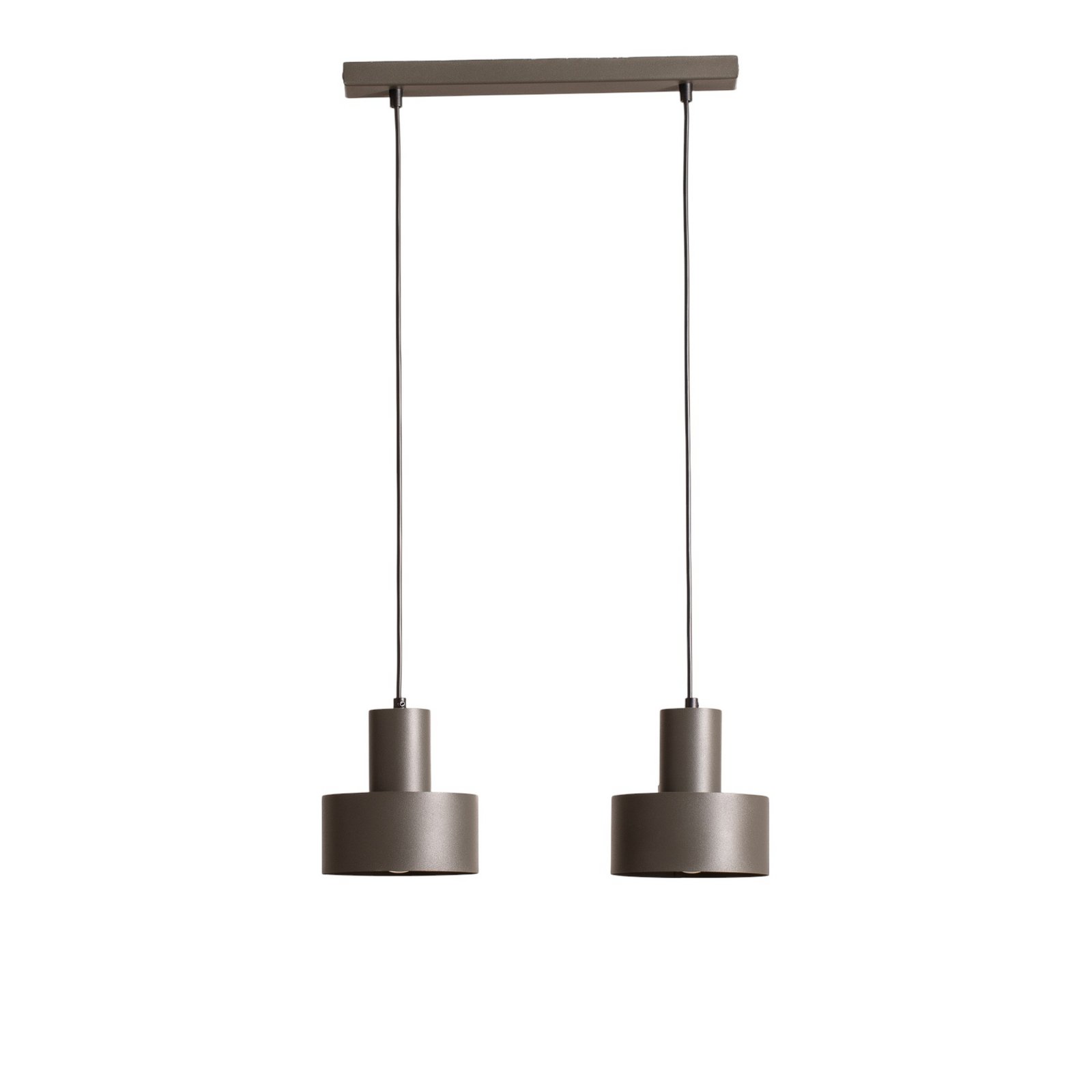 Hängeleuchte Rif 2, olivgrün, 2-flammig, linear, Stahl