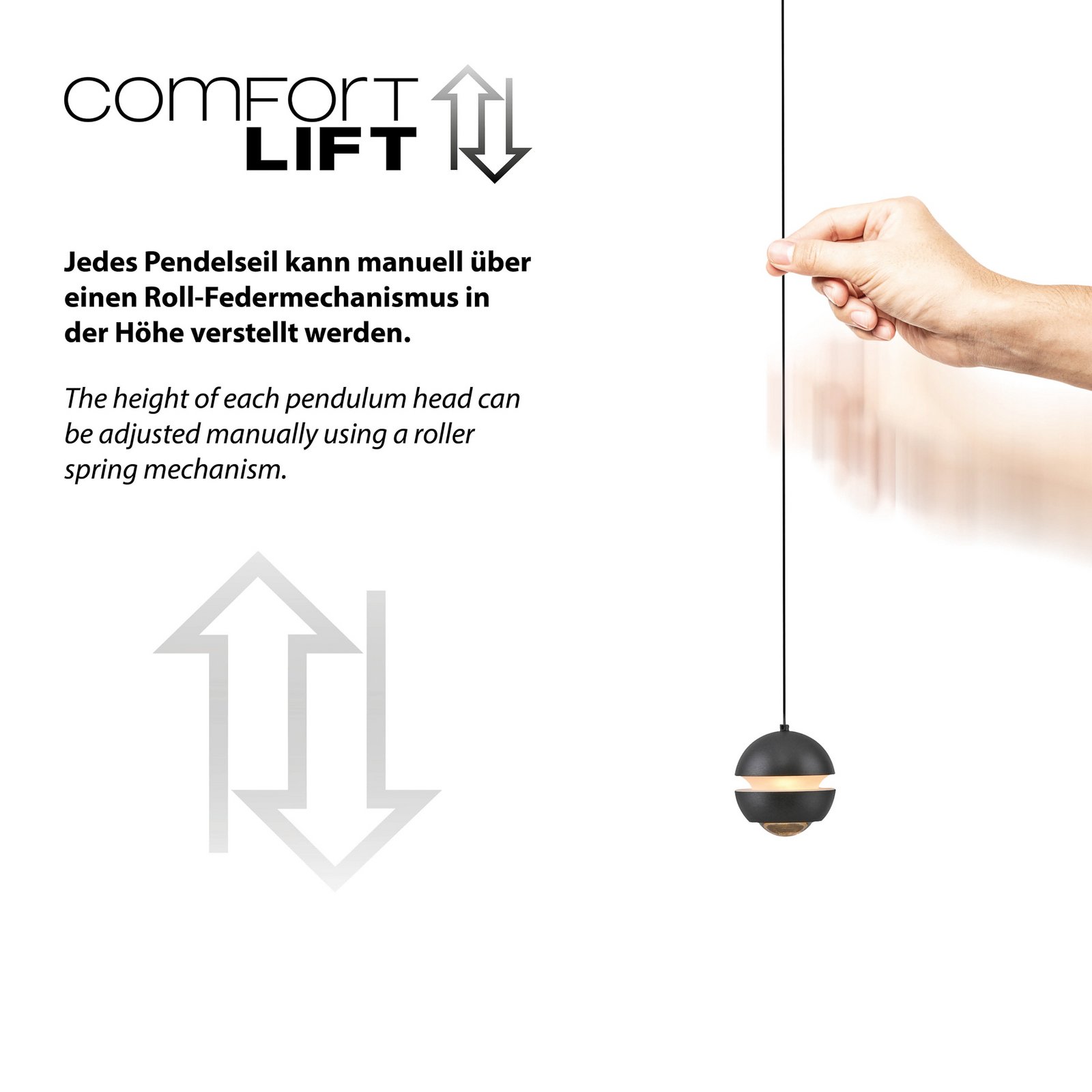 Schöner Wohnen LED piekaramā lampa Lini, melna, 1-fl., 3000K Schöner Wohnen LED piekaramā lampa Lini, melna, 1-fl., 3000K