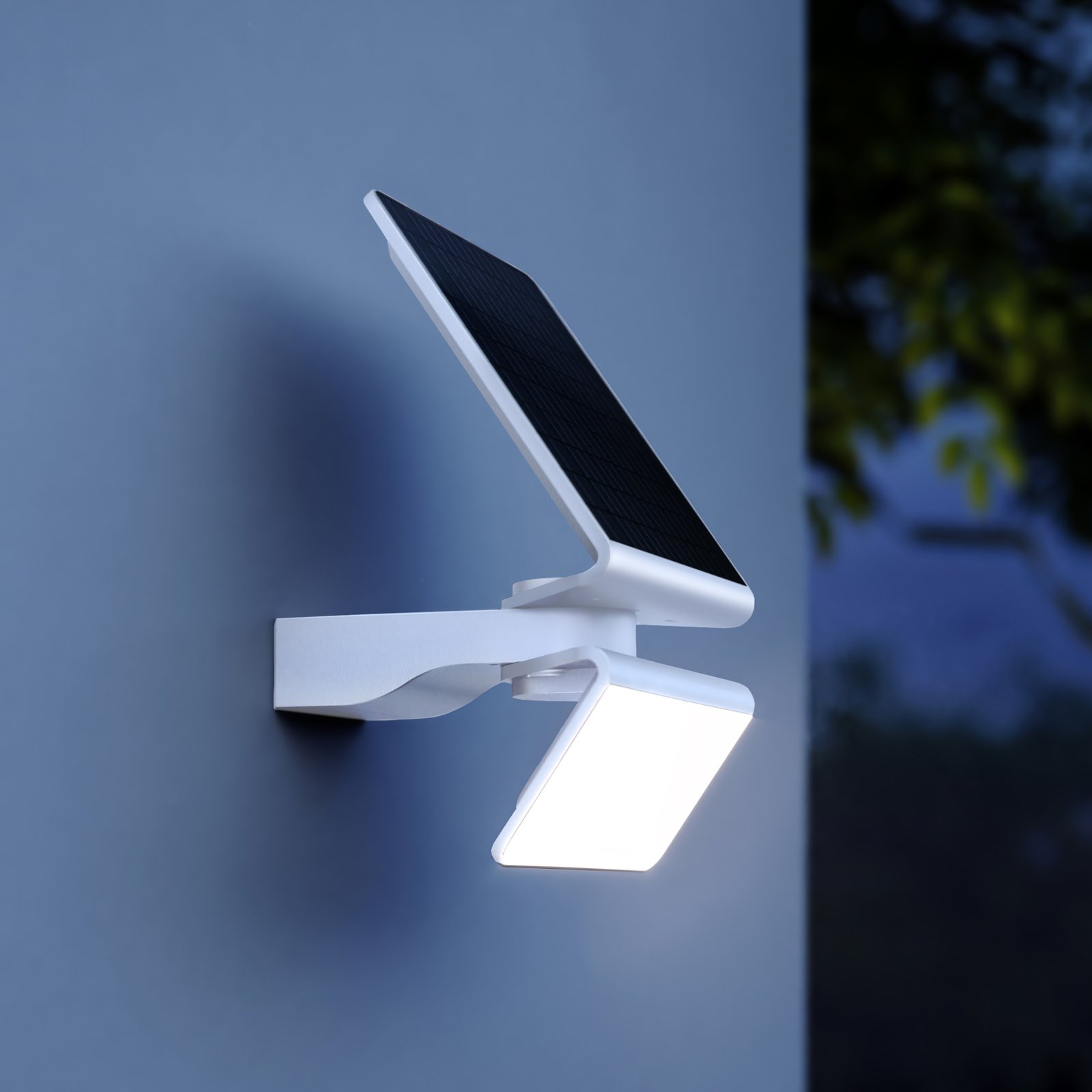 STEINEL XSolar L-S LED outdoor wall lamp white