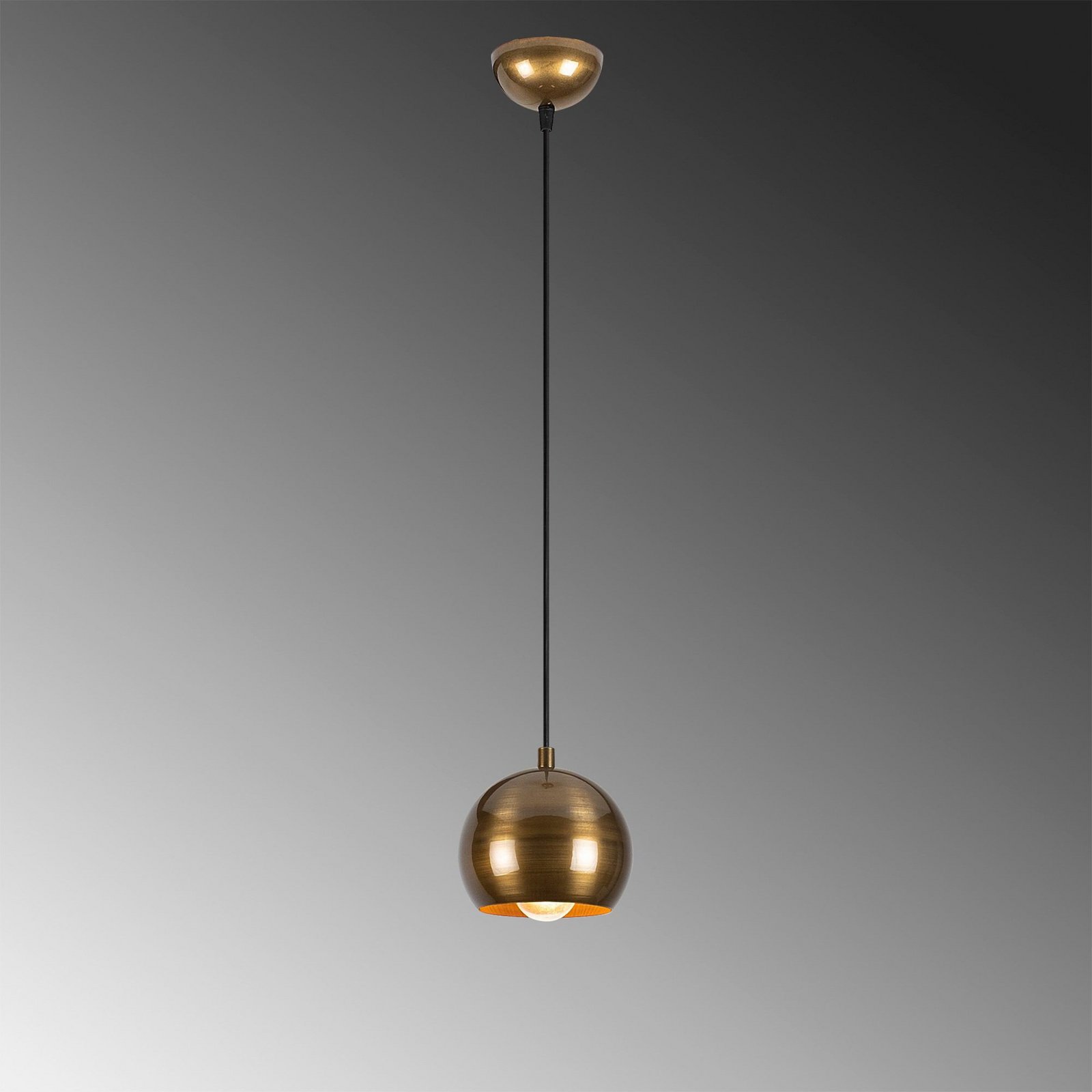 Berceste 9201 pendant light, Ø 15 cm, gold, iron, E27