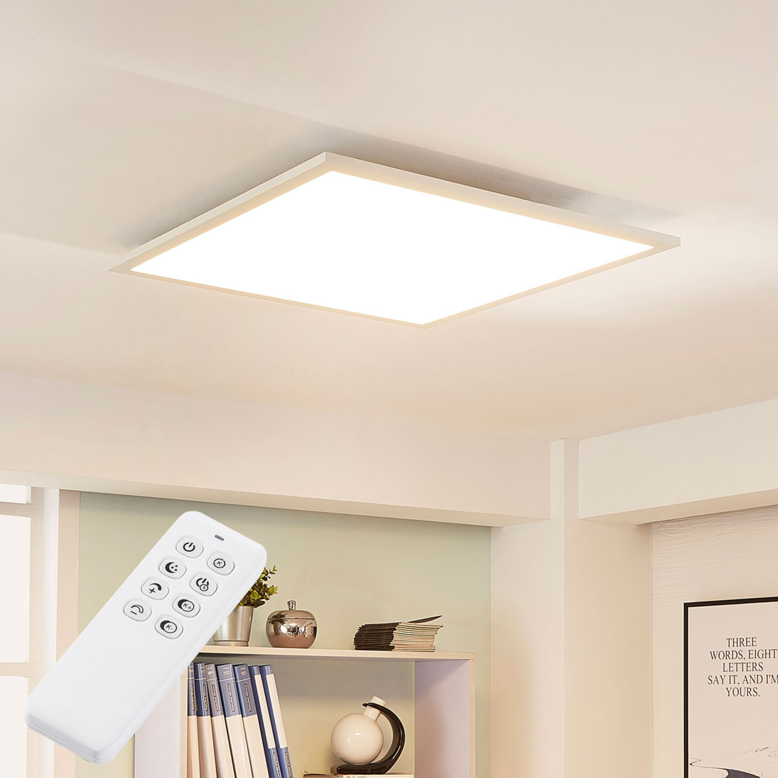 Quadratische LED-Deckenleuchte Lysander m. Dimmer kaufen | Lampenwelt.ch