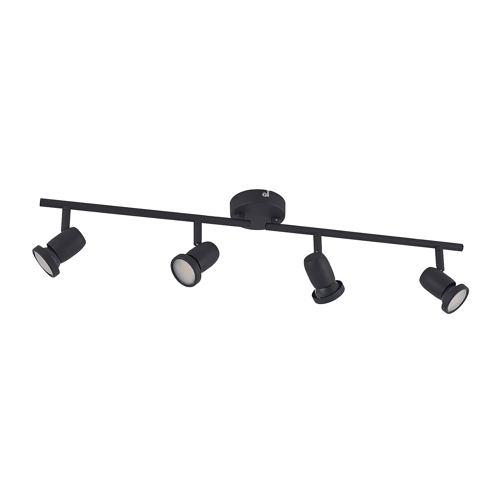 ELC Simano LED plafondspot, zwart, 4-lamps