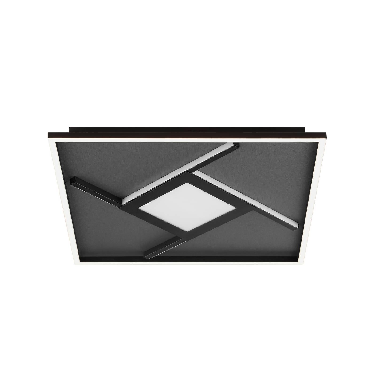 LED-Deckenlampe Hardy, Länge 46 cm schwarz matt Metall/Stoff
