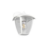 Candeeiro de parede exterior VENTA, branca, casquilho inferior, altura 24 cm