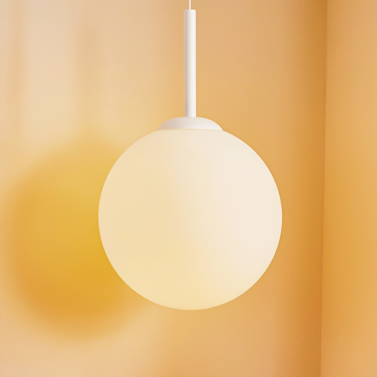 Bosso pendant light, one-bulb, white, 50 cm