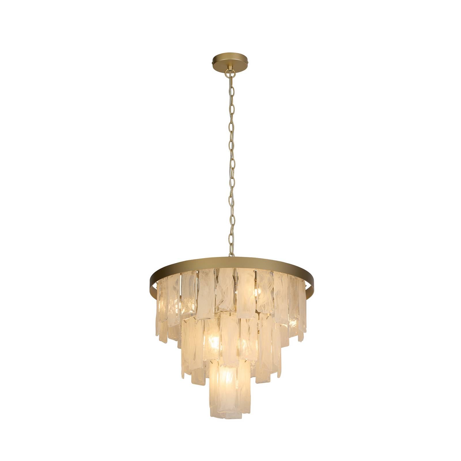 Hängeleuchte Formalux, goldfarben, Glas, 6-flammig, E14