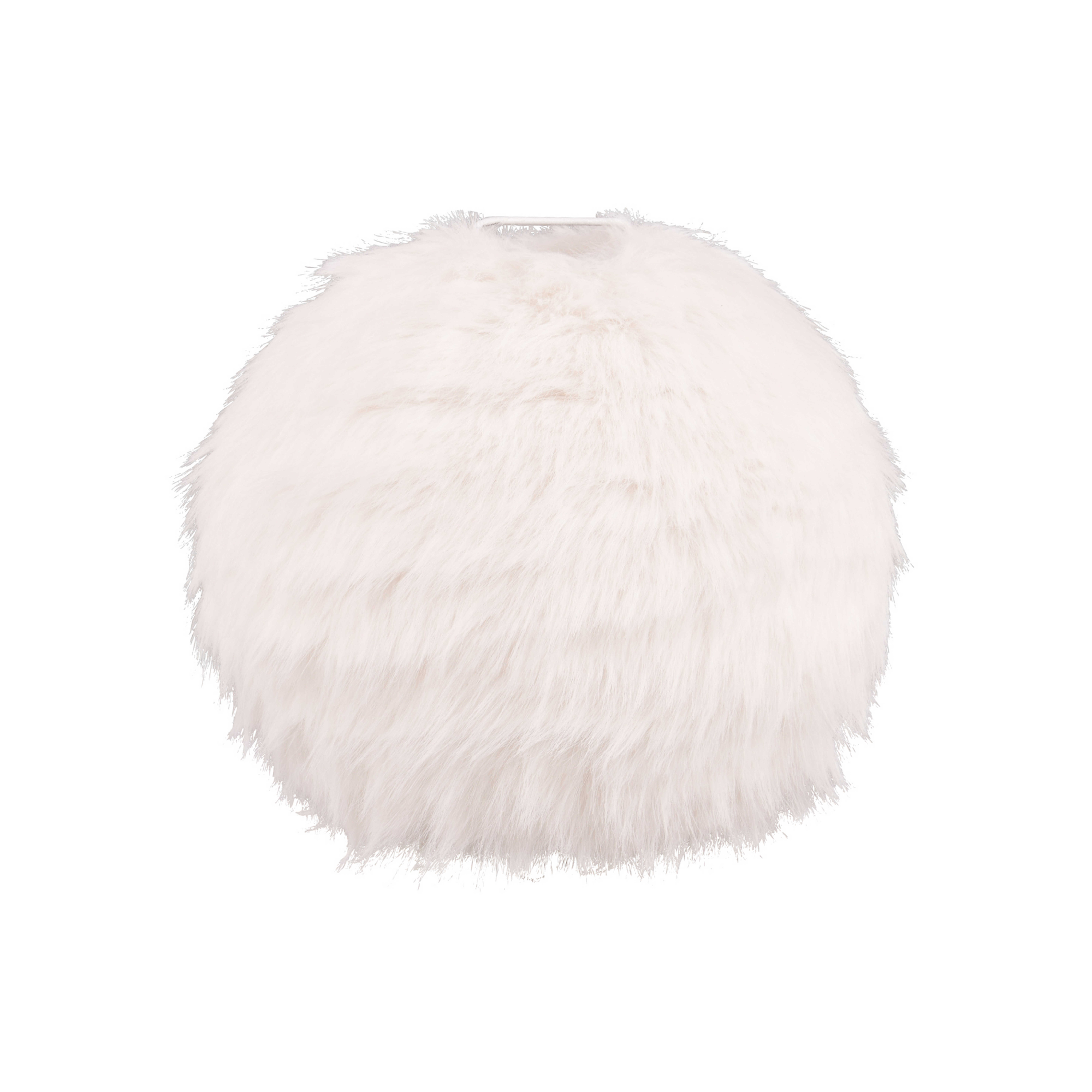 Lampe à poser Furry, hauteur 24 cm, couleur sable, peluche synthétique