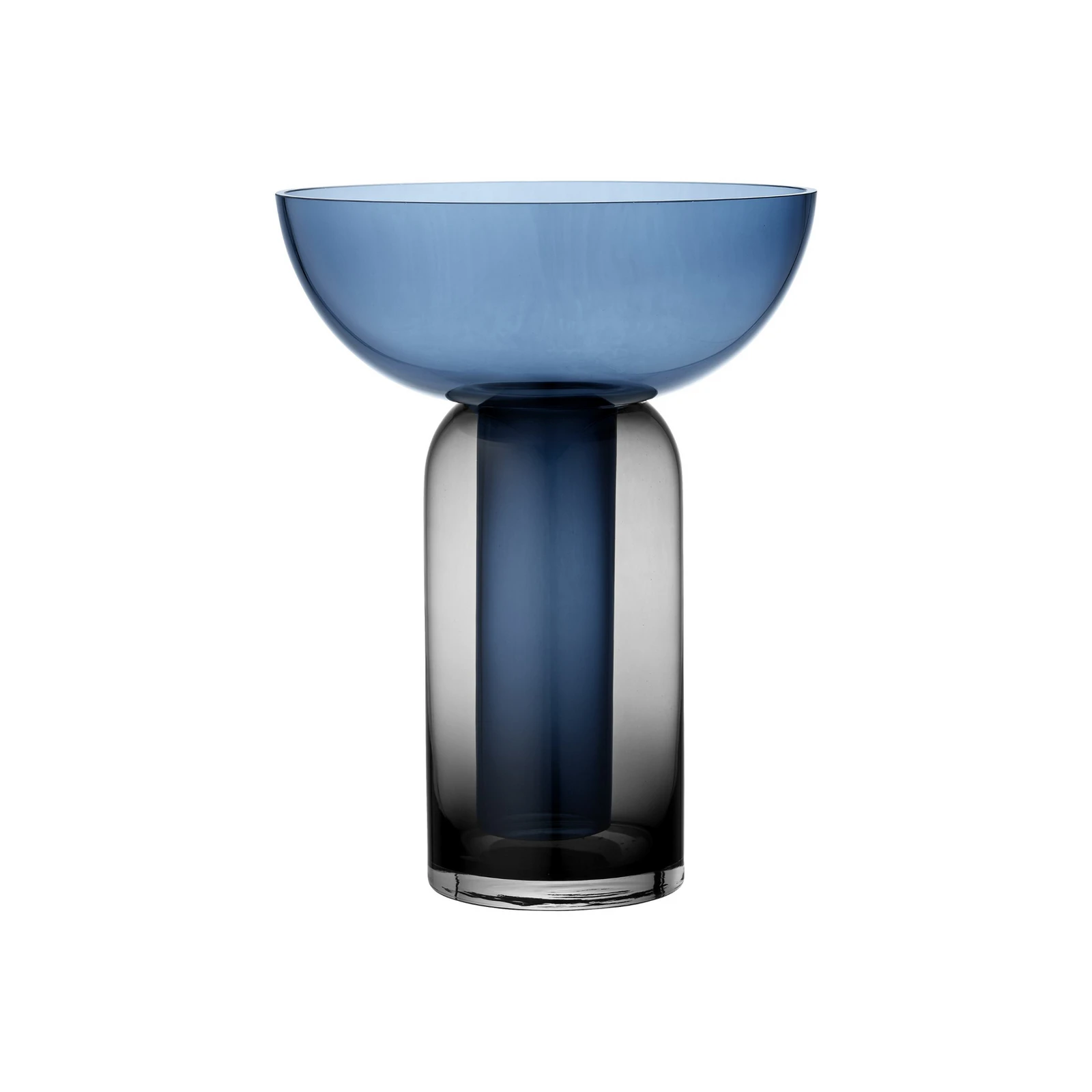 AYTM Torus vase, blue, Ø 25 cm, height 33 cm, glass