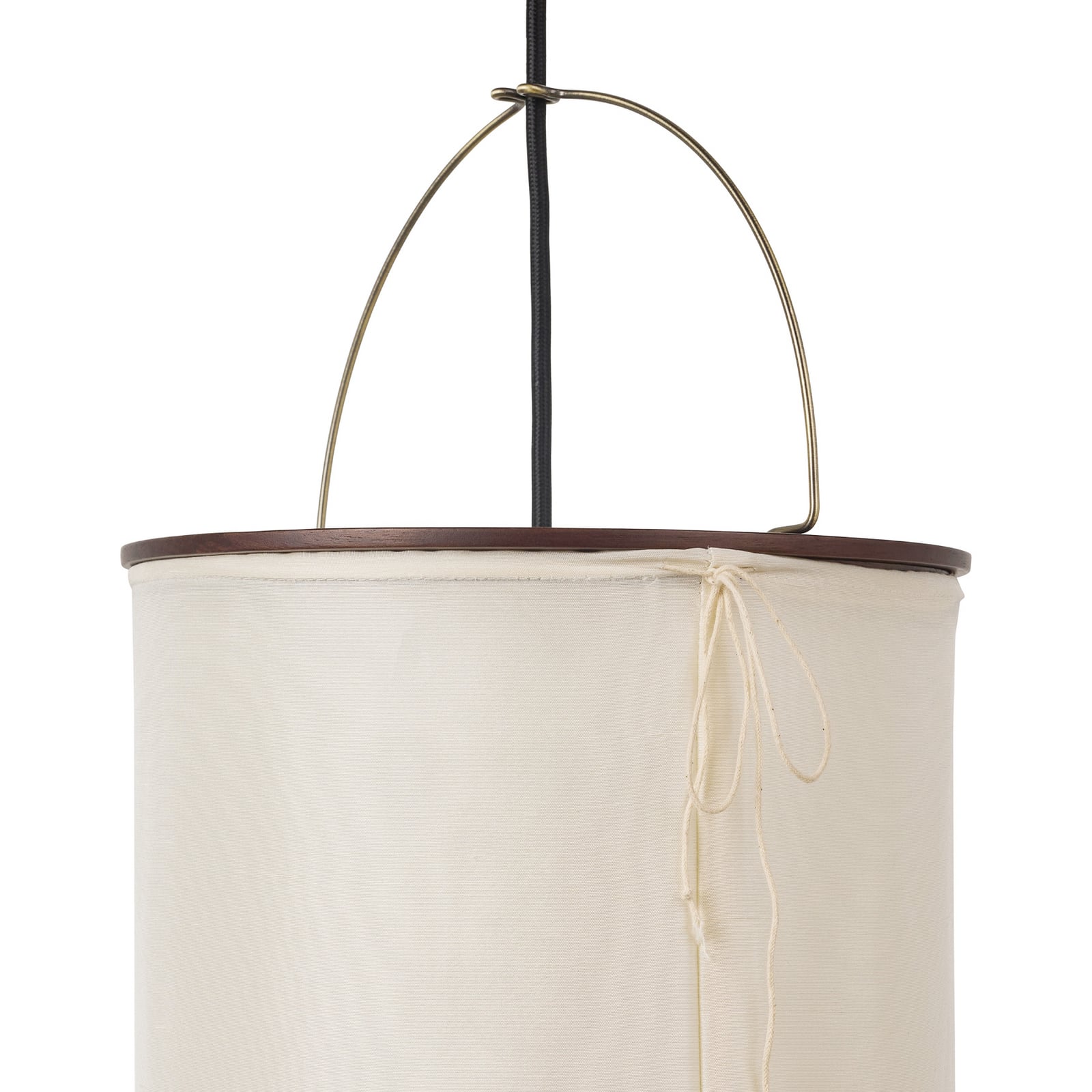 Aplică de perete Silk Lantern, alb/negru, cu priză, E27 - Gubi Aplică de perete Silk Lantern, alb/negru, cu priză, E27 - Gubi