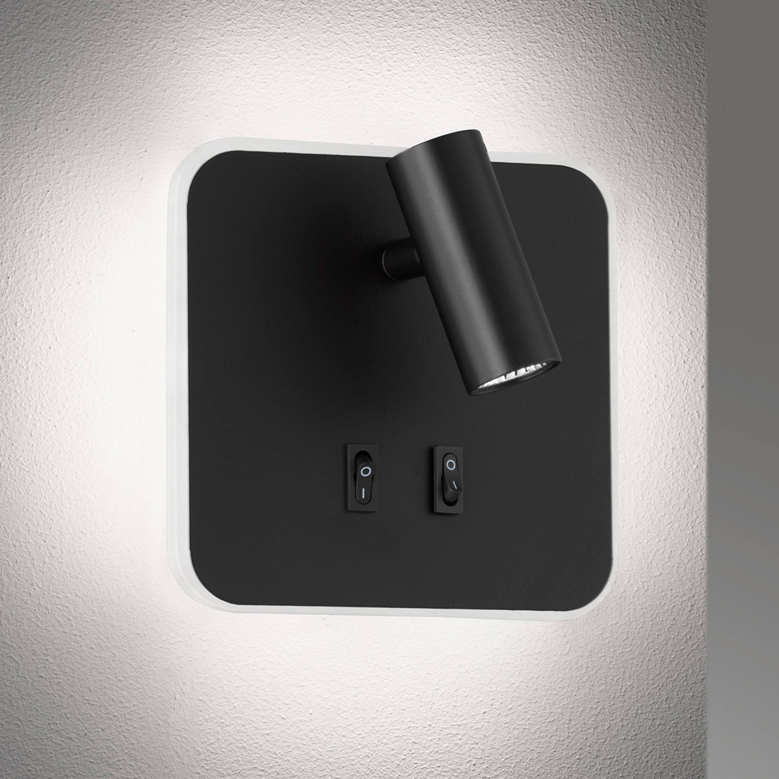 Mila LED wall light with two switches