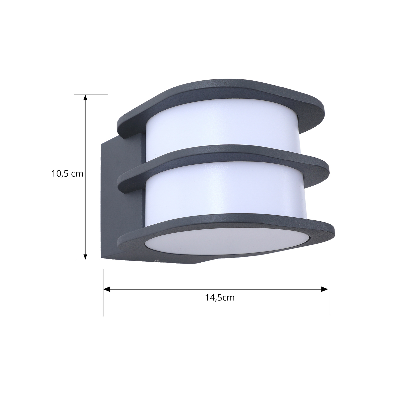Lindby Smart LED applique da esterno Fyra, rotonda, CCT, RGB, Tuya
