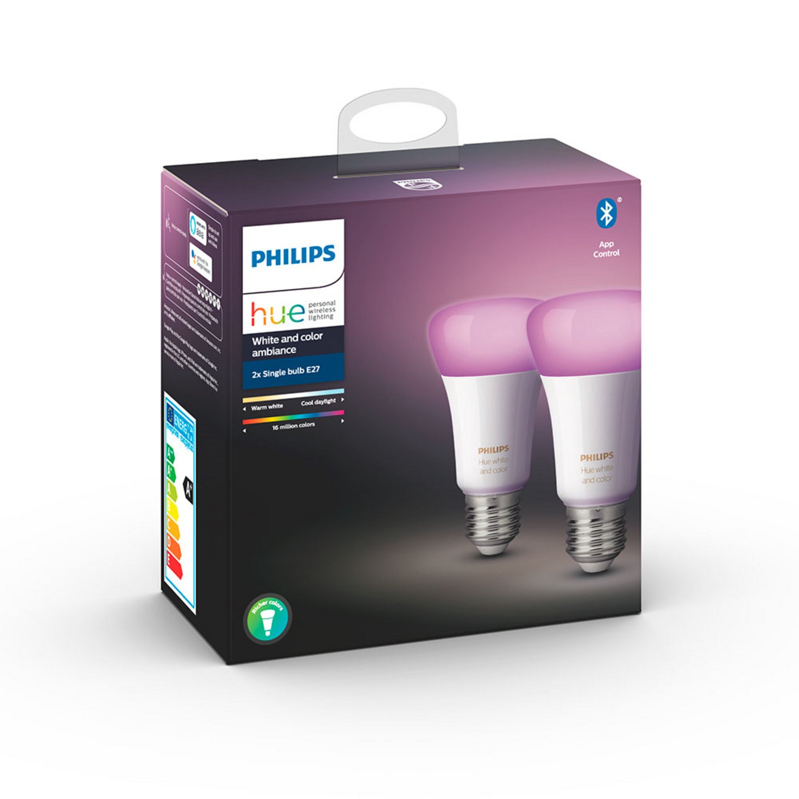 Philips Hue White/Color 9W Bluetooth E27 Izzó 2 pcs. - Philips Hue