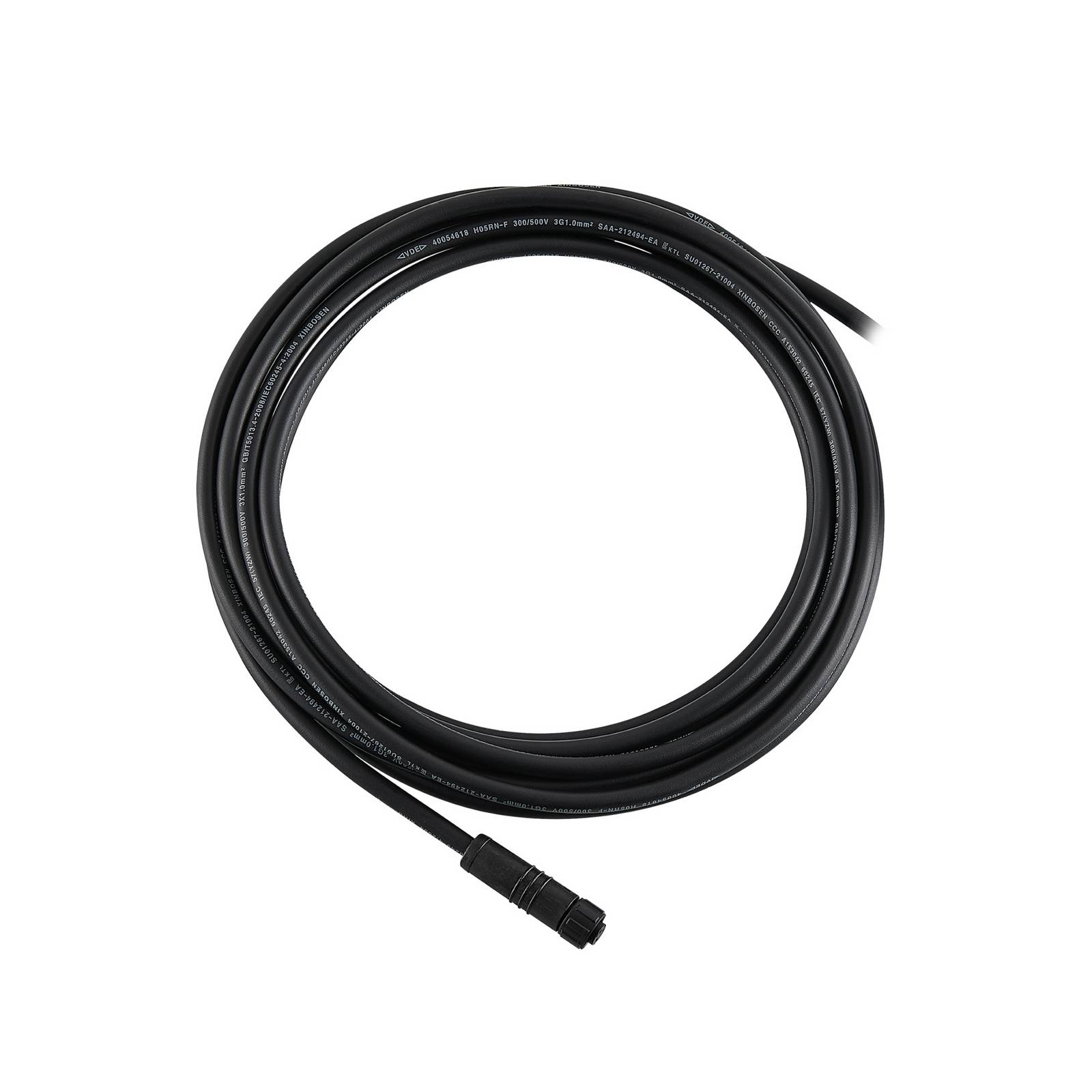 Einspeisekabel CHOPA II, Länge 500 cm, schwarz, IP65, Schuko