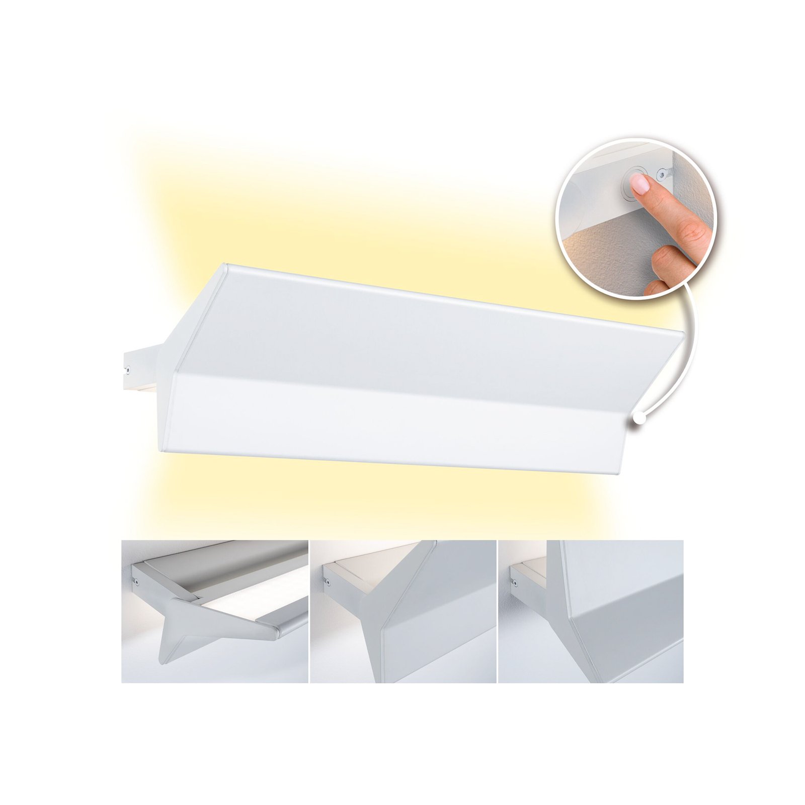 Paulmann Stine LED-wallwasher 3-stegs dim, vit